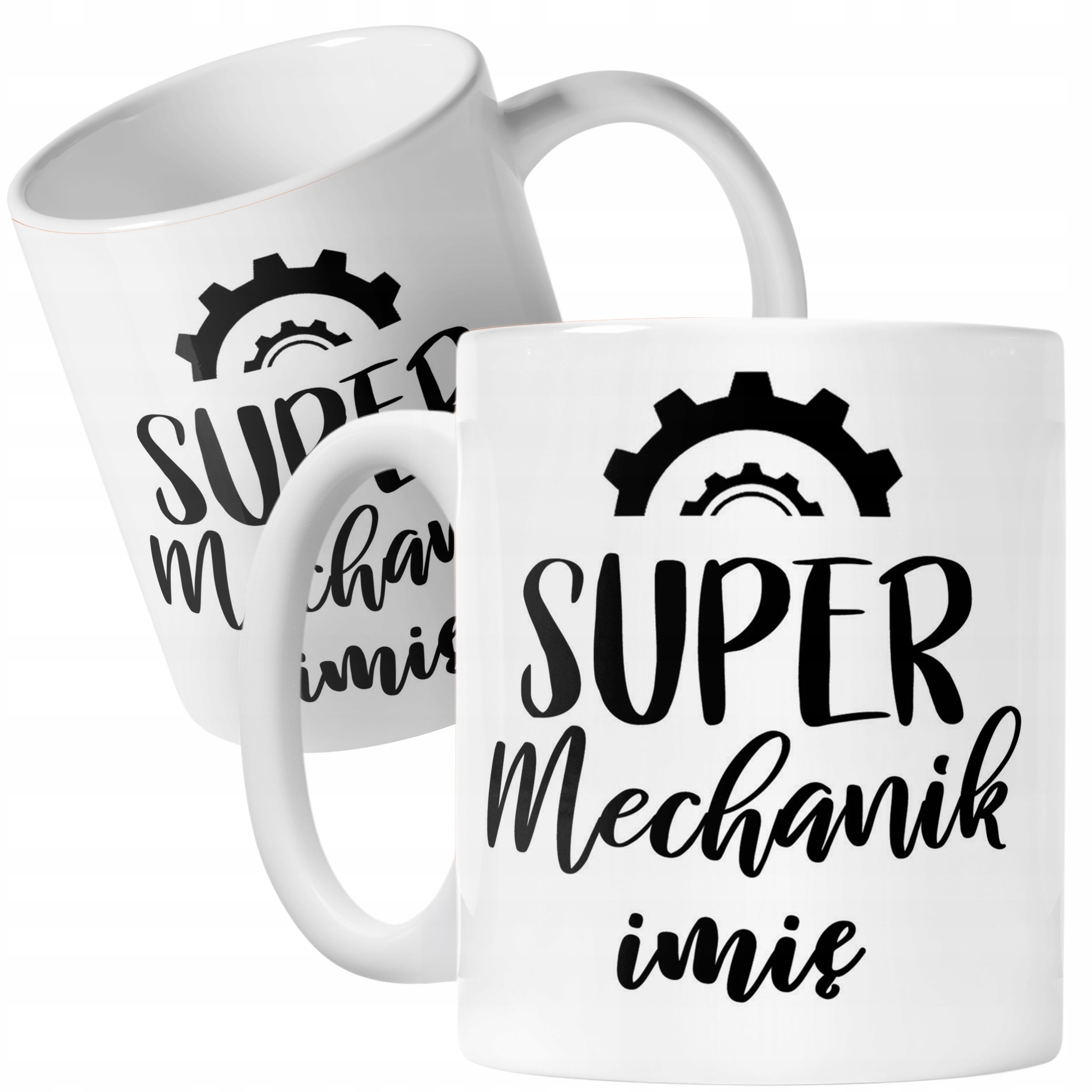 Kubek Ceramiczny Personalizowany Super Mechanik Prezent Upominek