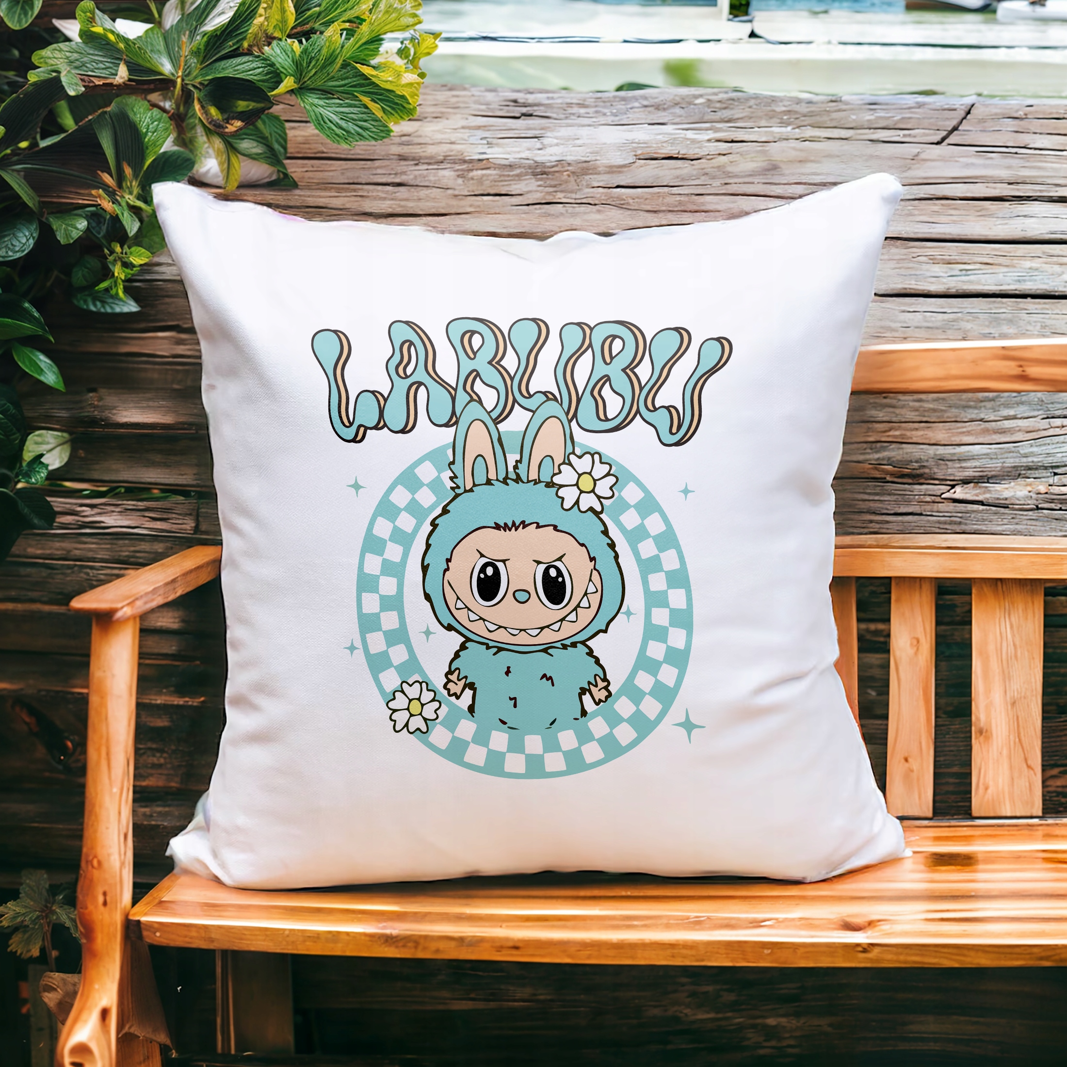Poduszka 38x38cm Labubu Urocze Stworki Bajka Dla Dzieci Prezent