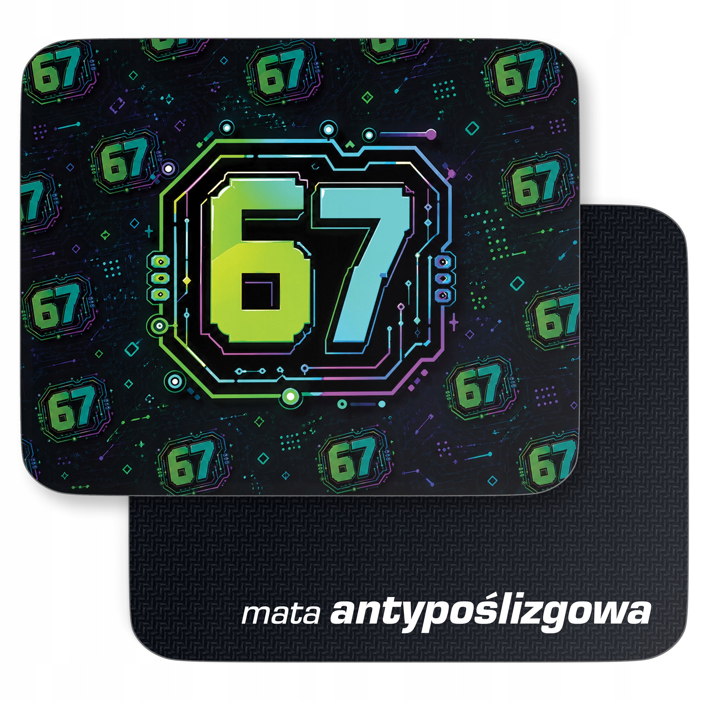 Podkładka pod mysz z nadrukiem 67 Six Seven dla graczy
