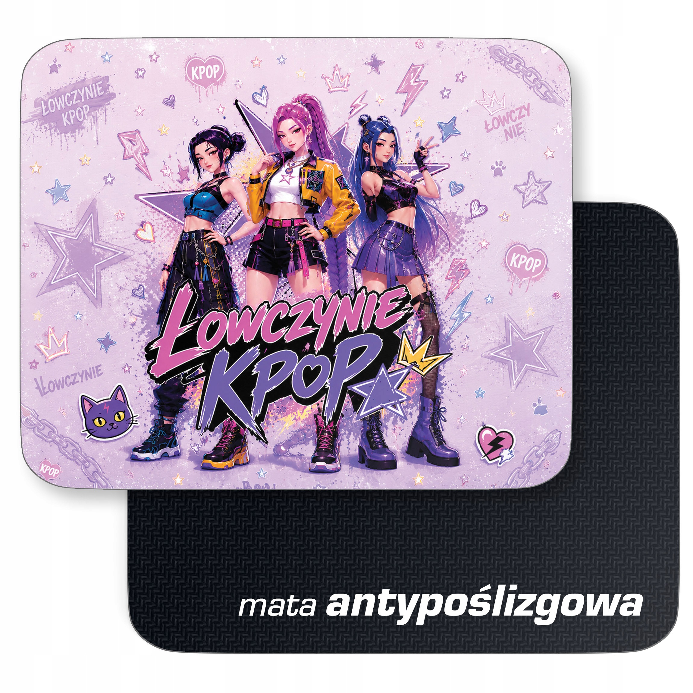 Podkładka pod mysz z nadrukiem Łowczynie Kpop dla graczy