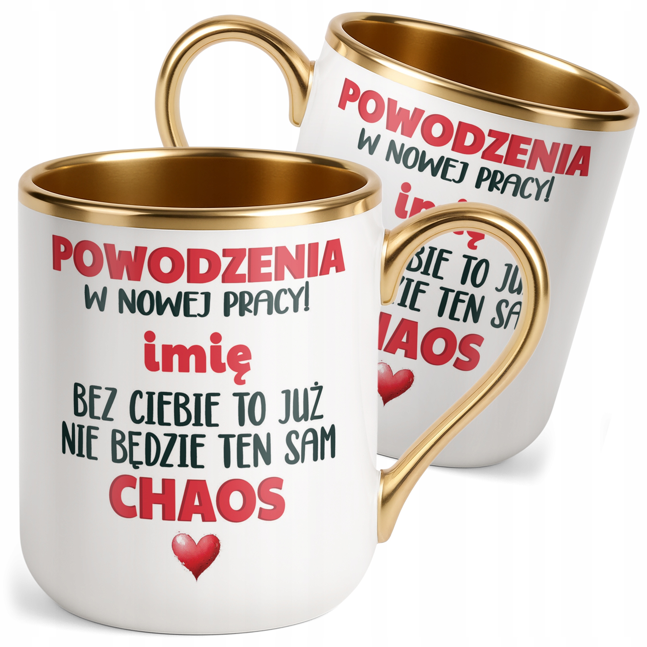 Kubek Premium Złoty Personalizowany Pożeganie Odejście z Pracy Prezent