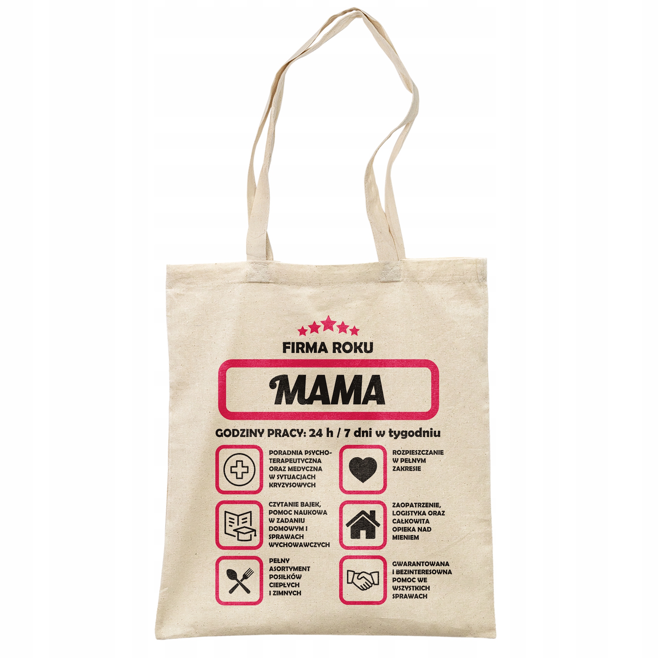 Torba bawełniana na zakupy Dzień Matki Dla Mamy Prezent Firma Mama