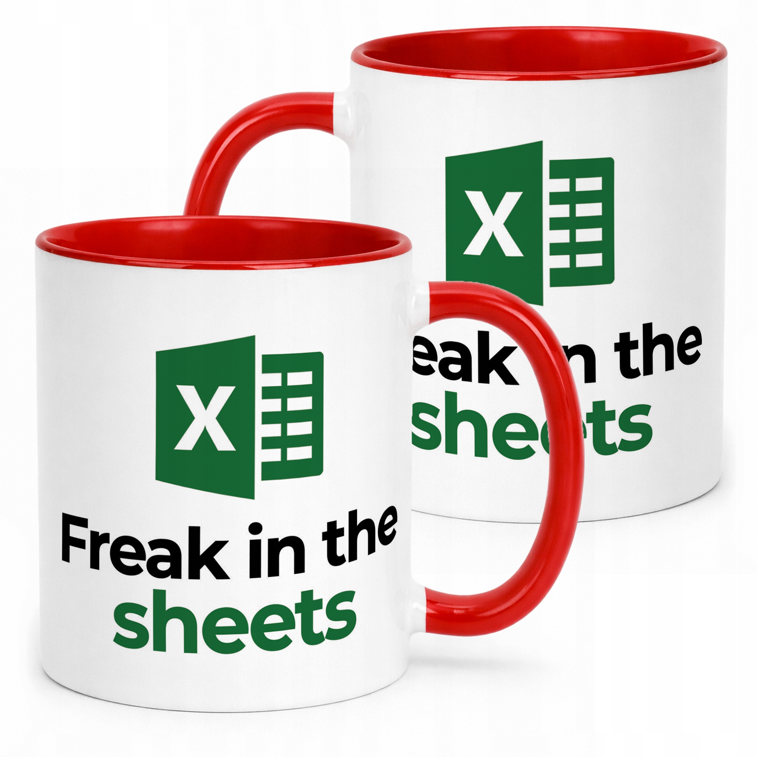 Kubek ceramiczny Freak In The Sheet Excel Zabawny Prezent Praca