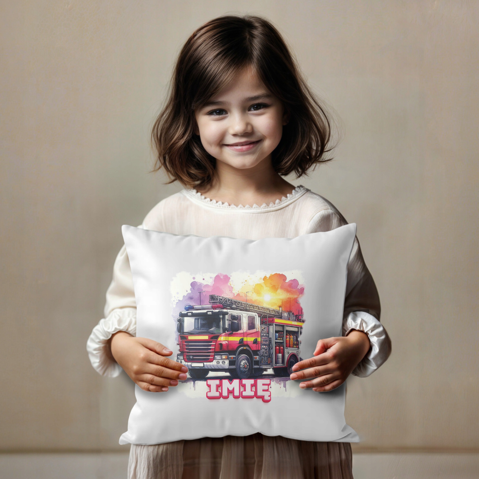 Poduszka 38×38 cm z Imieniem Straż Pożarna Strażak