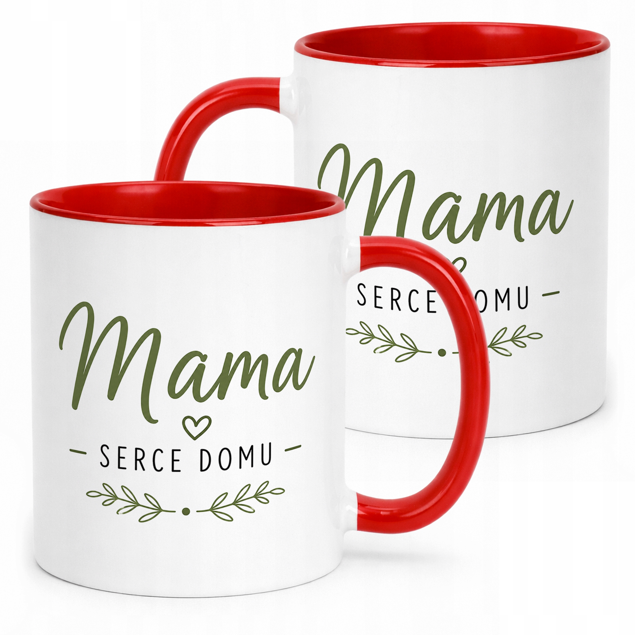 Kubek czerwony dla mamy prezent na Dzień Matki miły upominek dla mamy