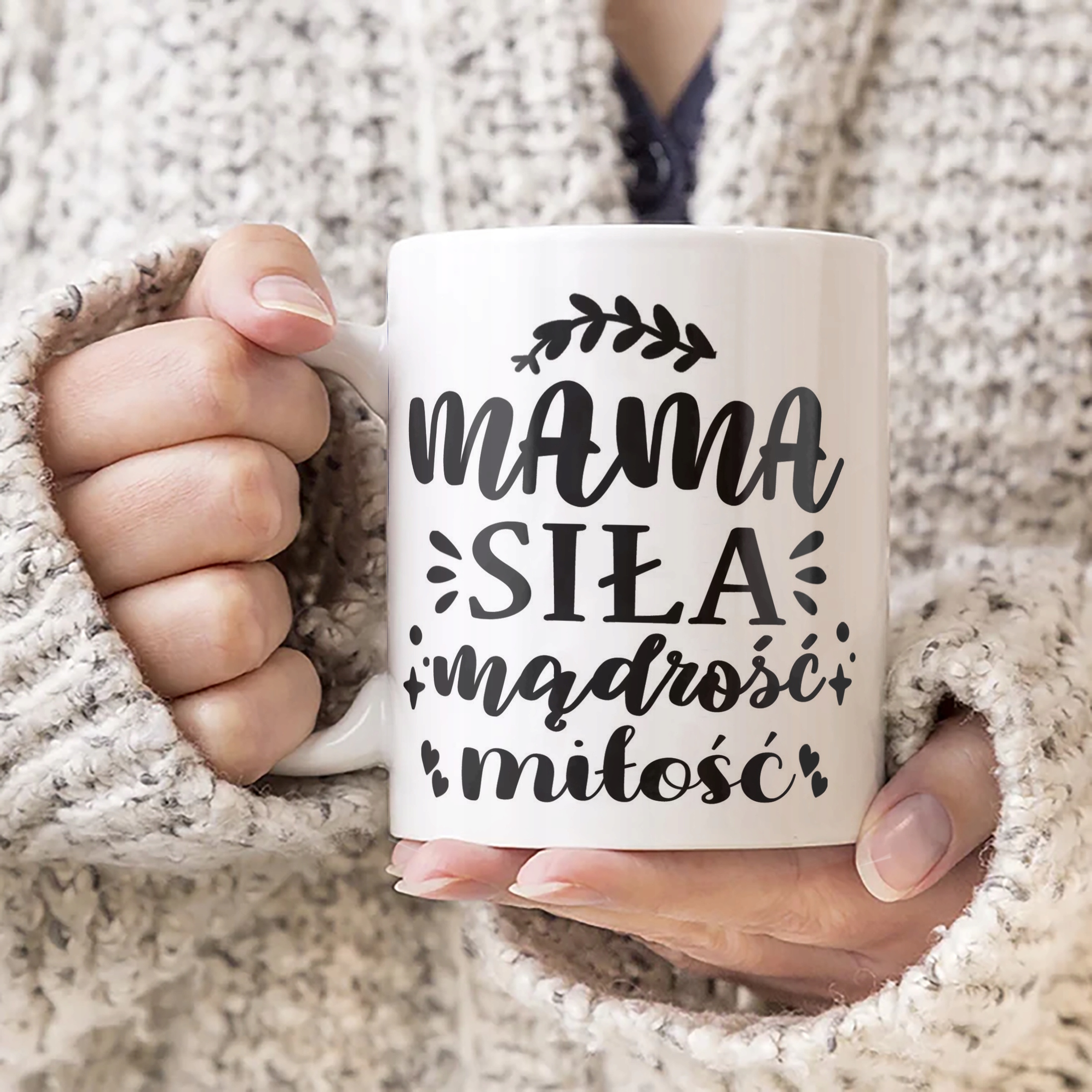 Kubek ceramiczny Dzień Matki Dla Mamy Prezent Siła Mądrość Miłość Mama