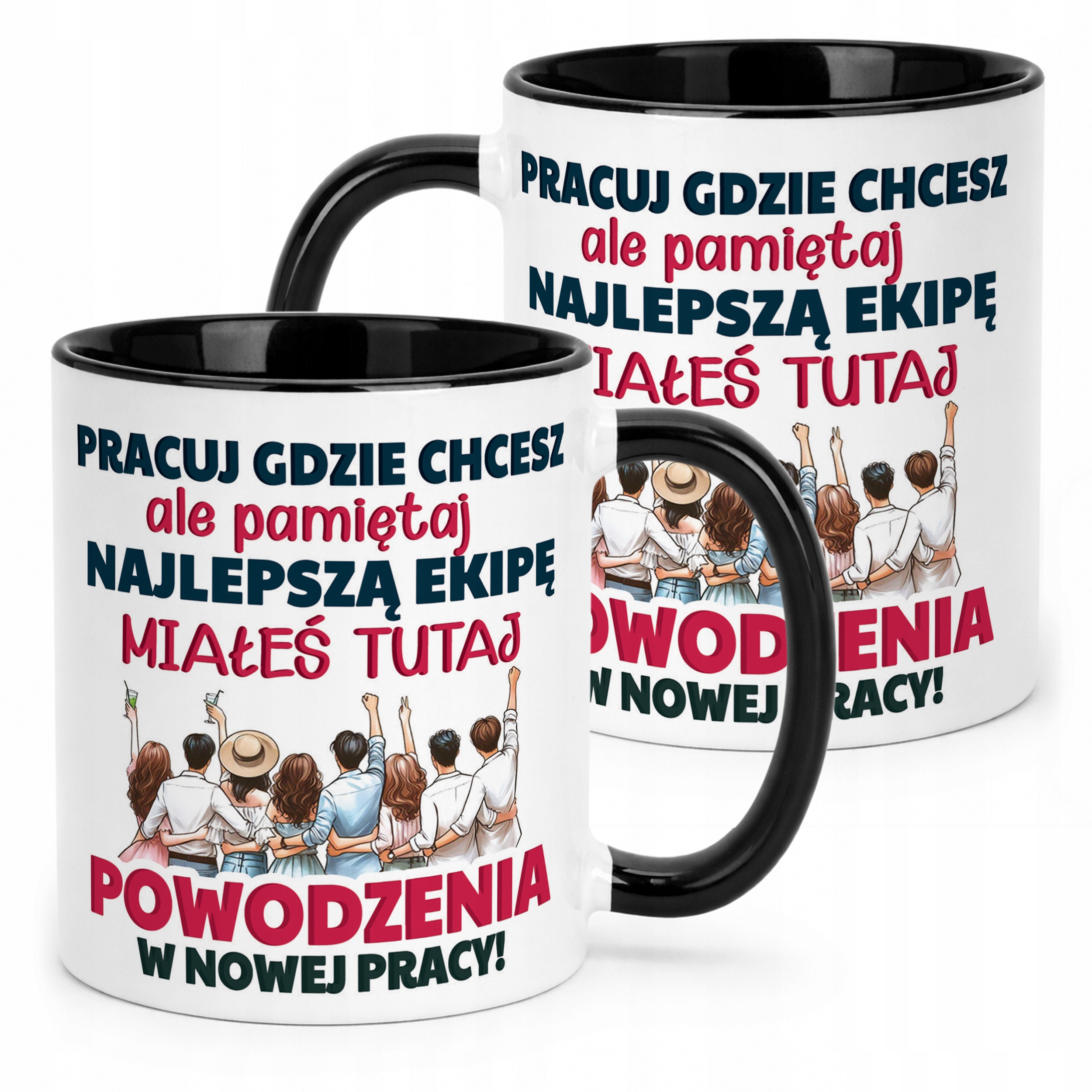 Kubek Czarny Pożeganie Odejście z Pracy Dla Kolegi Koleżanki Prezent