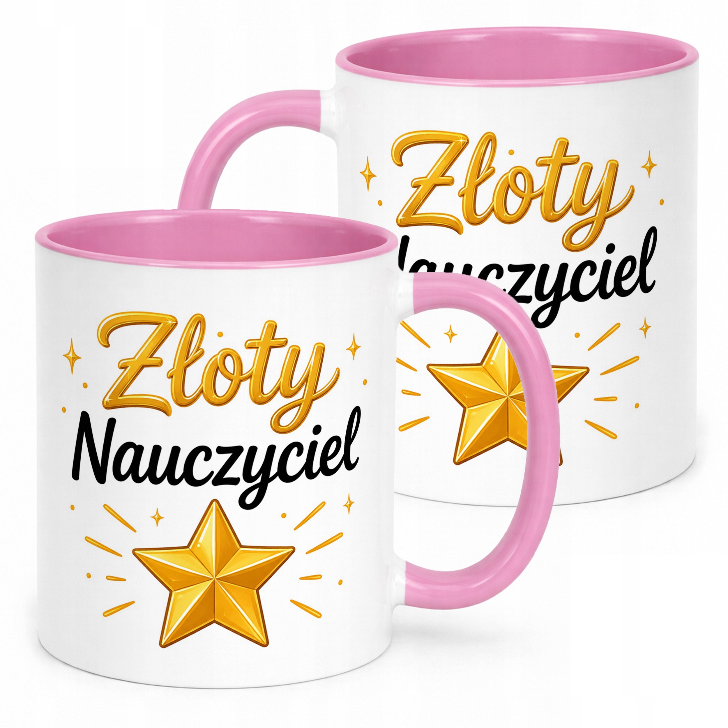 Kubek Różowy Dzień Nauczyciela Dla Nauczyciela Prezent Upominek