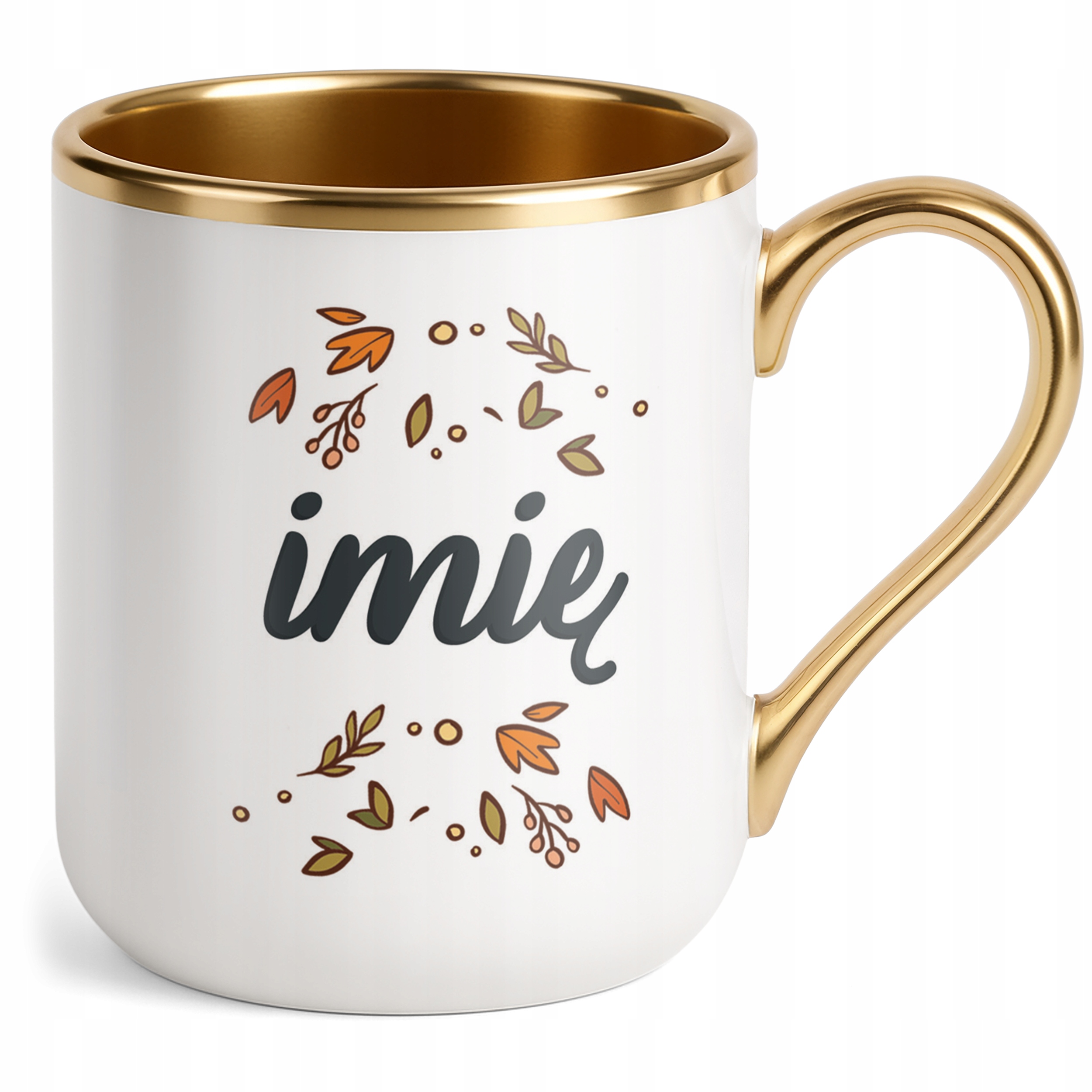 Kubek Premium Złoty Personalizowany Jesienny Jesieniara Prezent