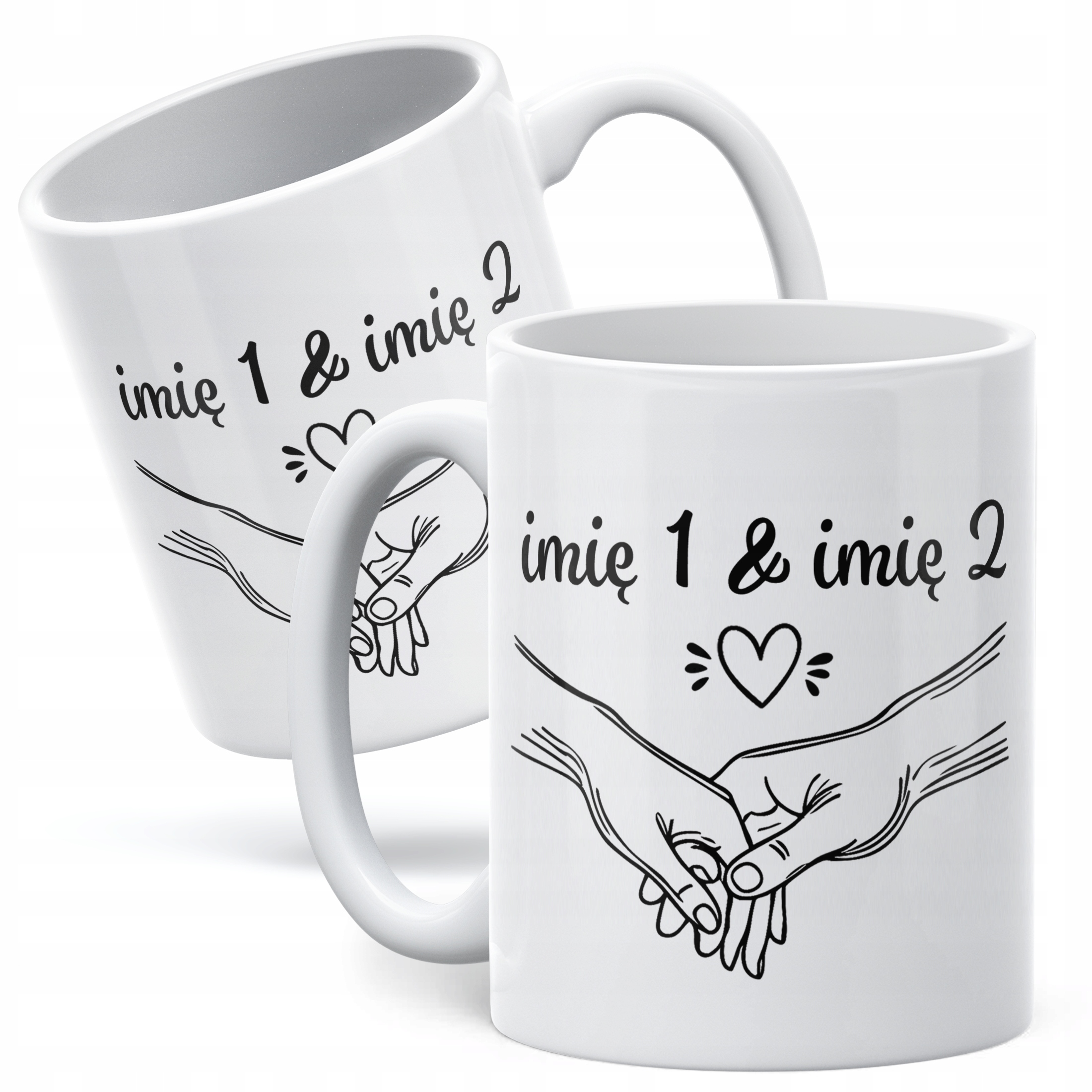 Kubek ceramiczny Personalizowany Walentynki Z imionami Dla Pary Prezent