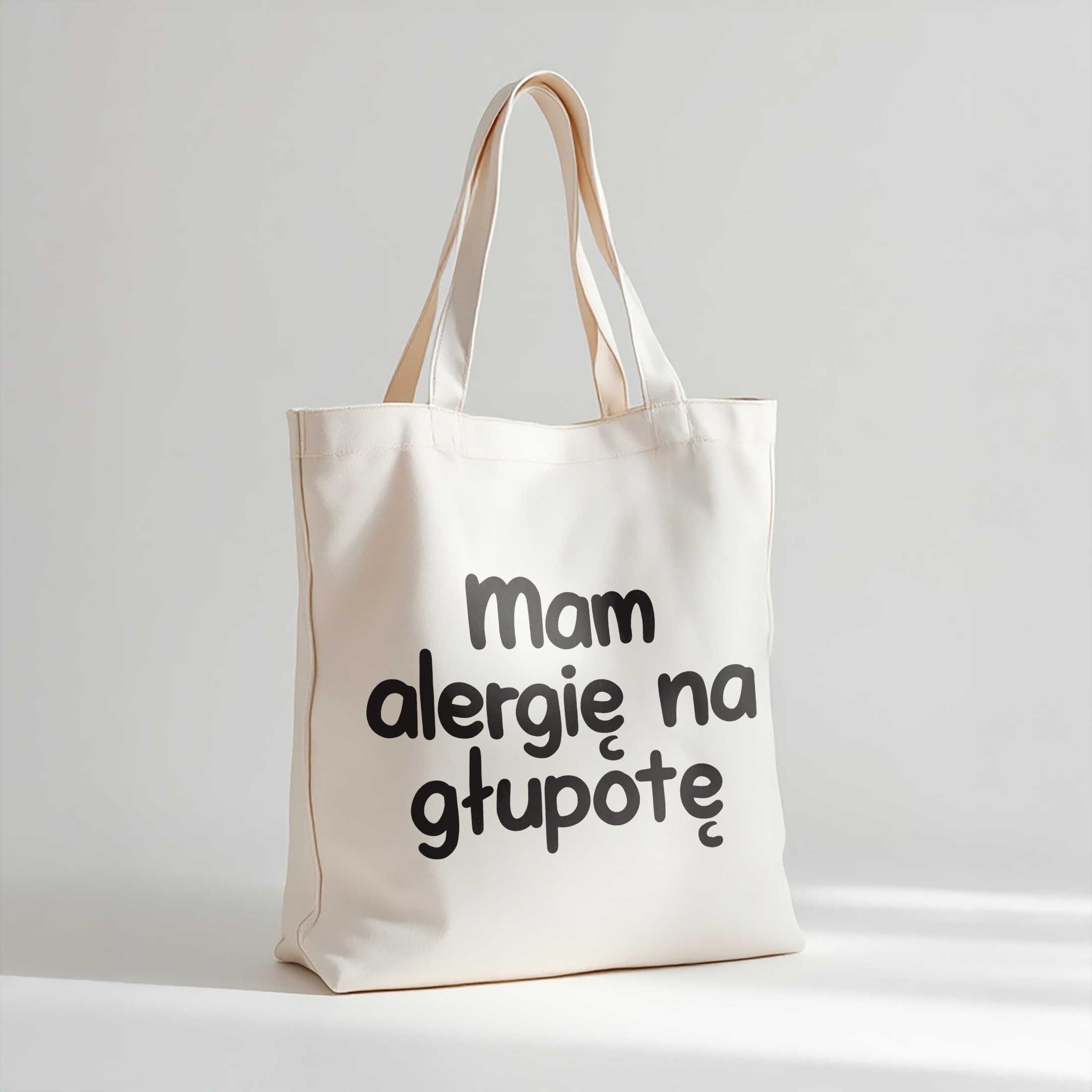 Torba bawełniana premium Mam Alergię Na Głupotę Zabawny Prezent