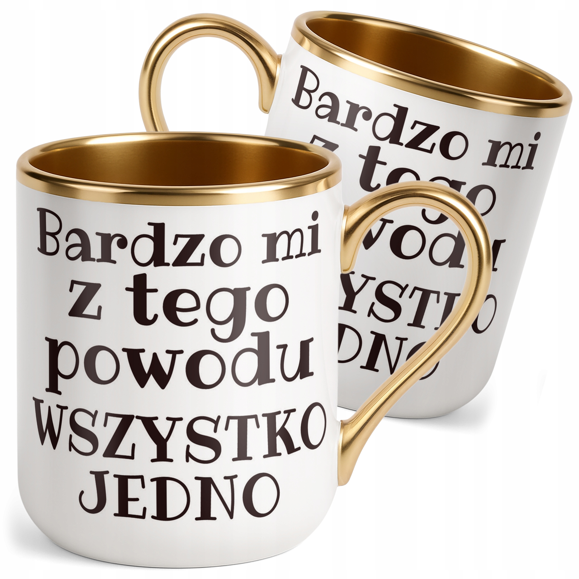 Kubek Premium Złoty Bardzo Mi Z Tego Powodu Zabawny Prezent