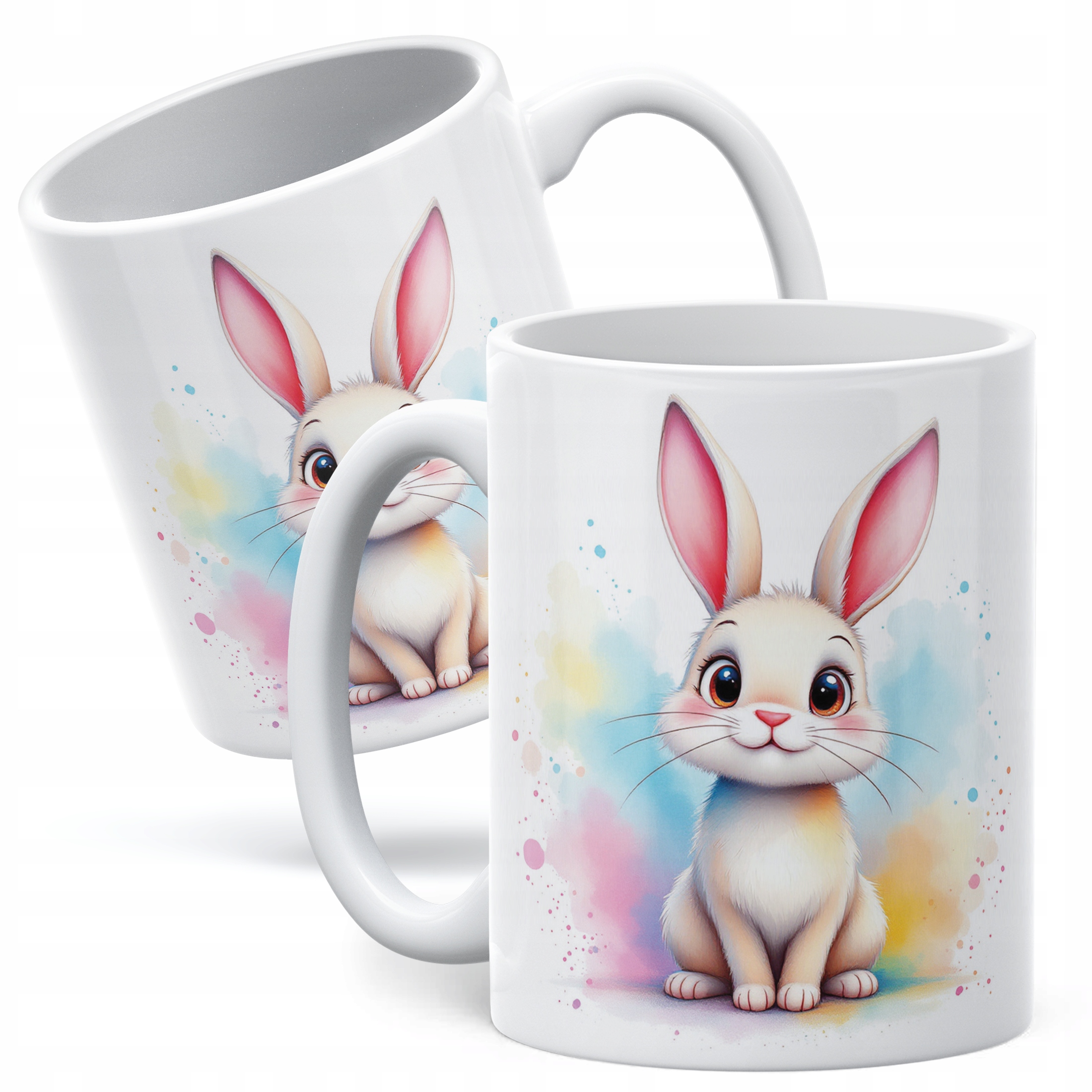 Kubek ceramiczny Wielkanocny Z okazji Świąt Wielkanocnych Zając Wiosna