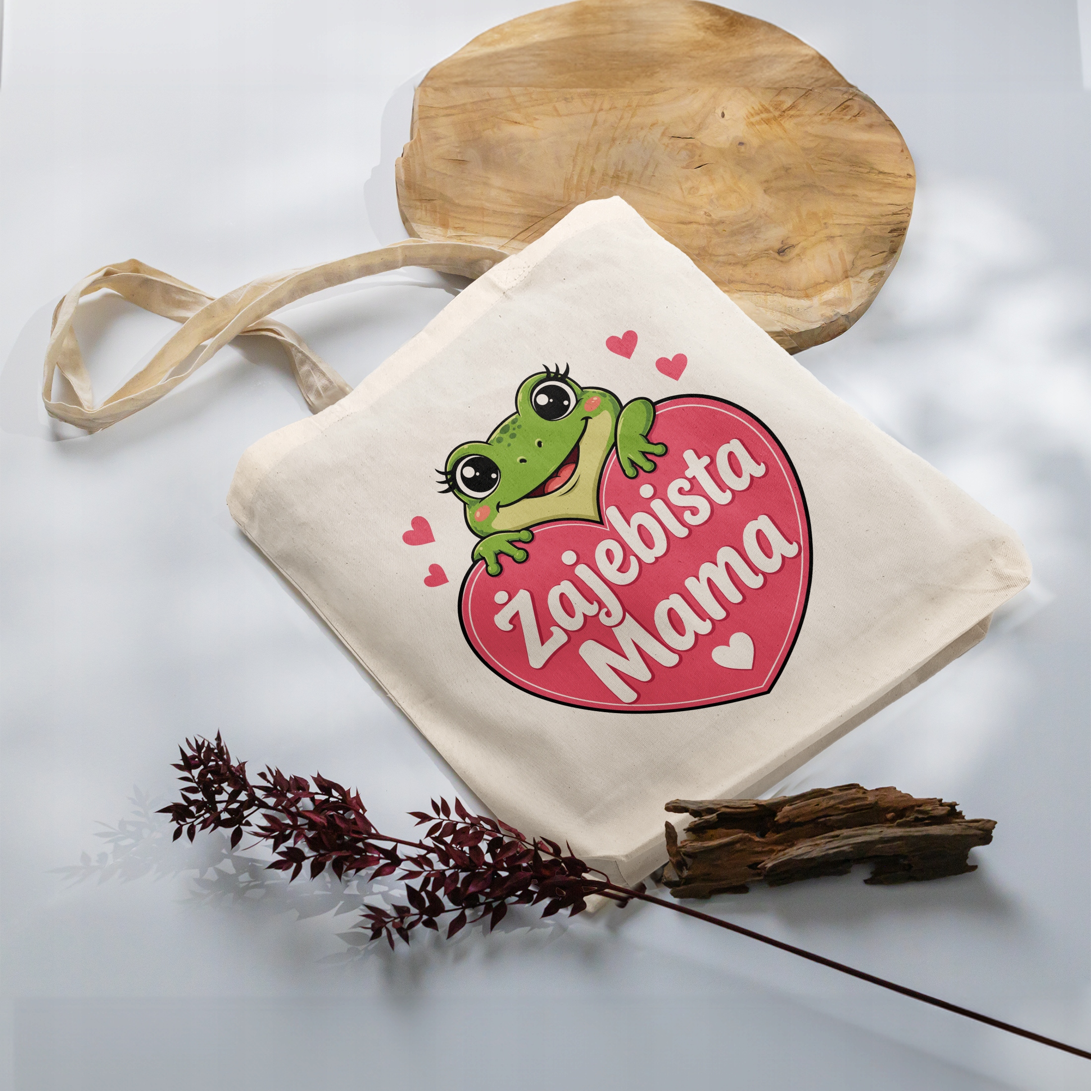 Dzień Matki prezent dla mamy torba bawełniana premium naturalna torba