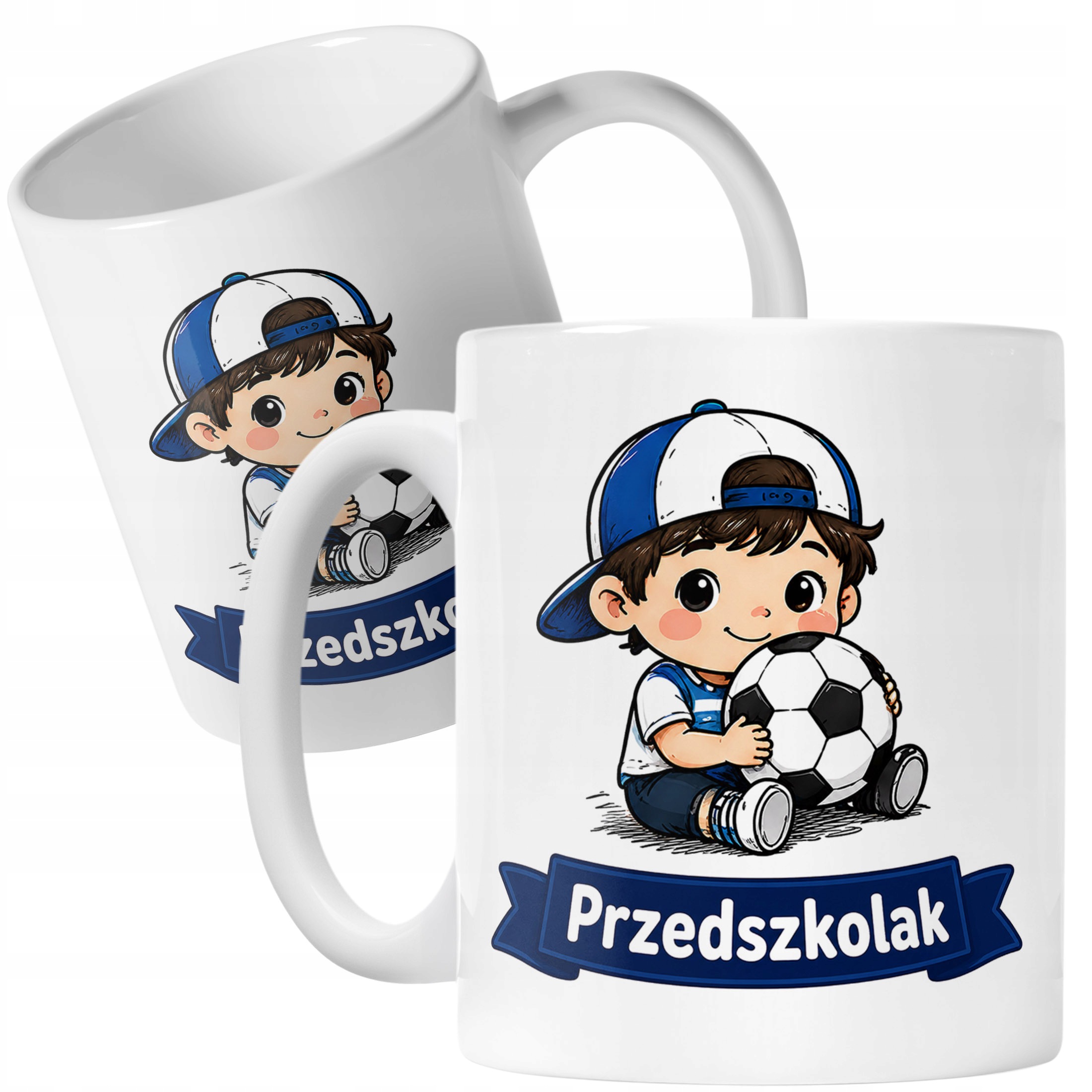 Biały Kubek z nadrukiem Przedszkolak Szkoła Dla Dzieci Prezent