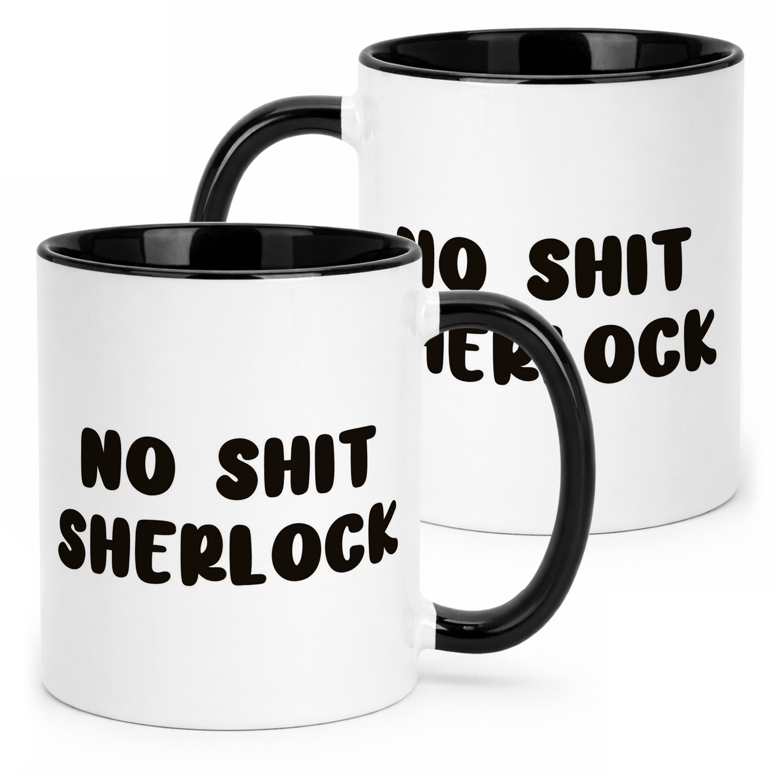 Kubek Czarny No Shit Sherlock Śmieszny Zabawny Prezent