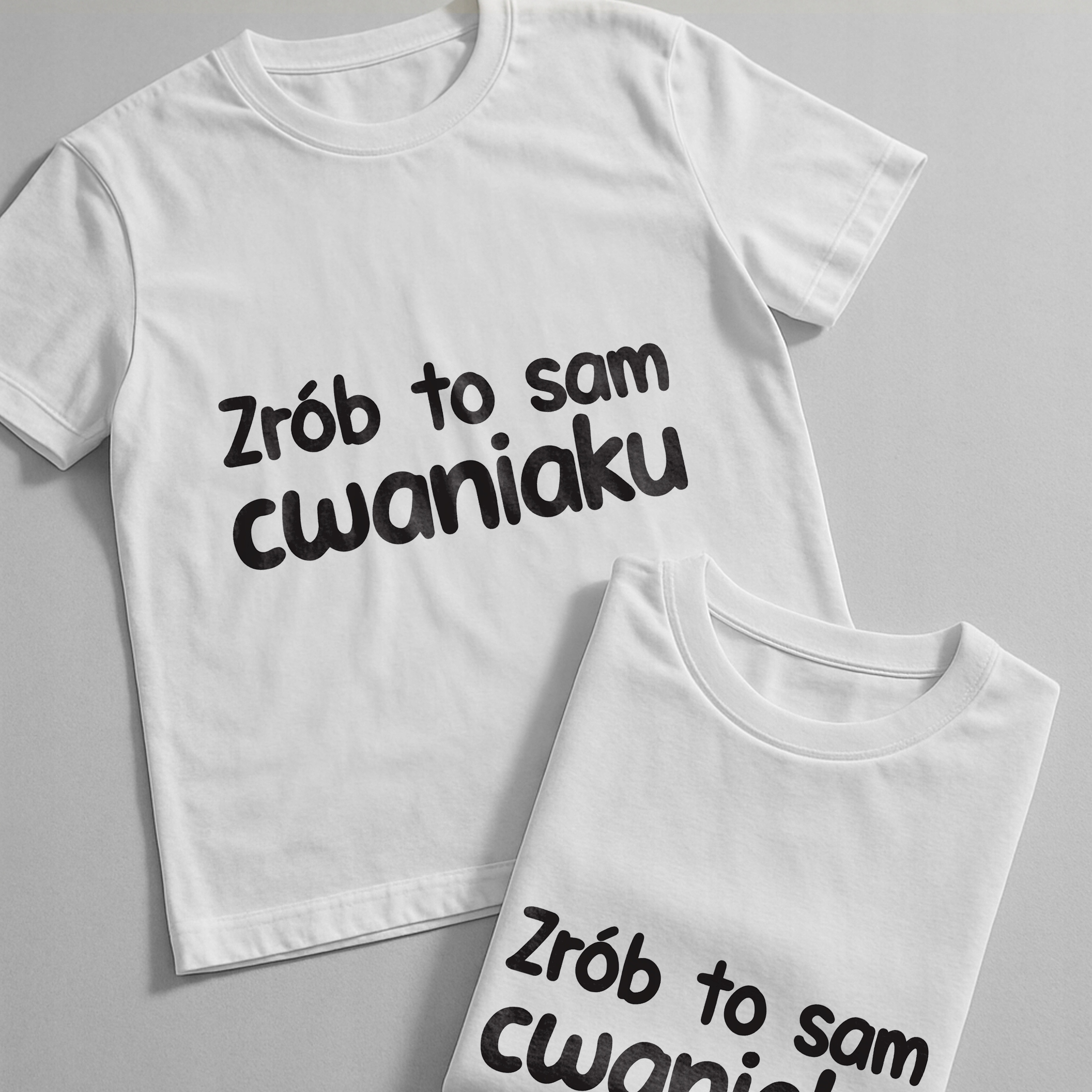 Koszulka biała męska Zrób To Sam Cwaniaku Zabawny Prezent r. 3XL