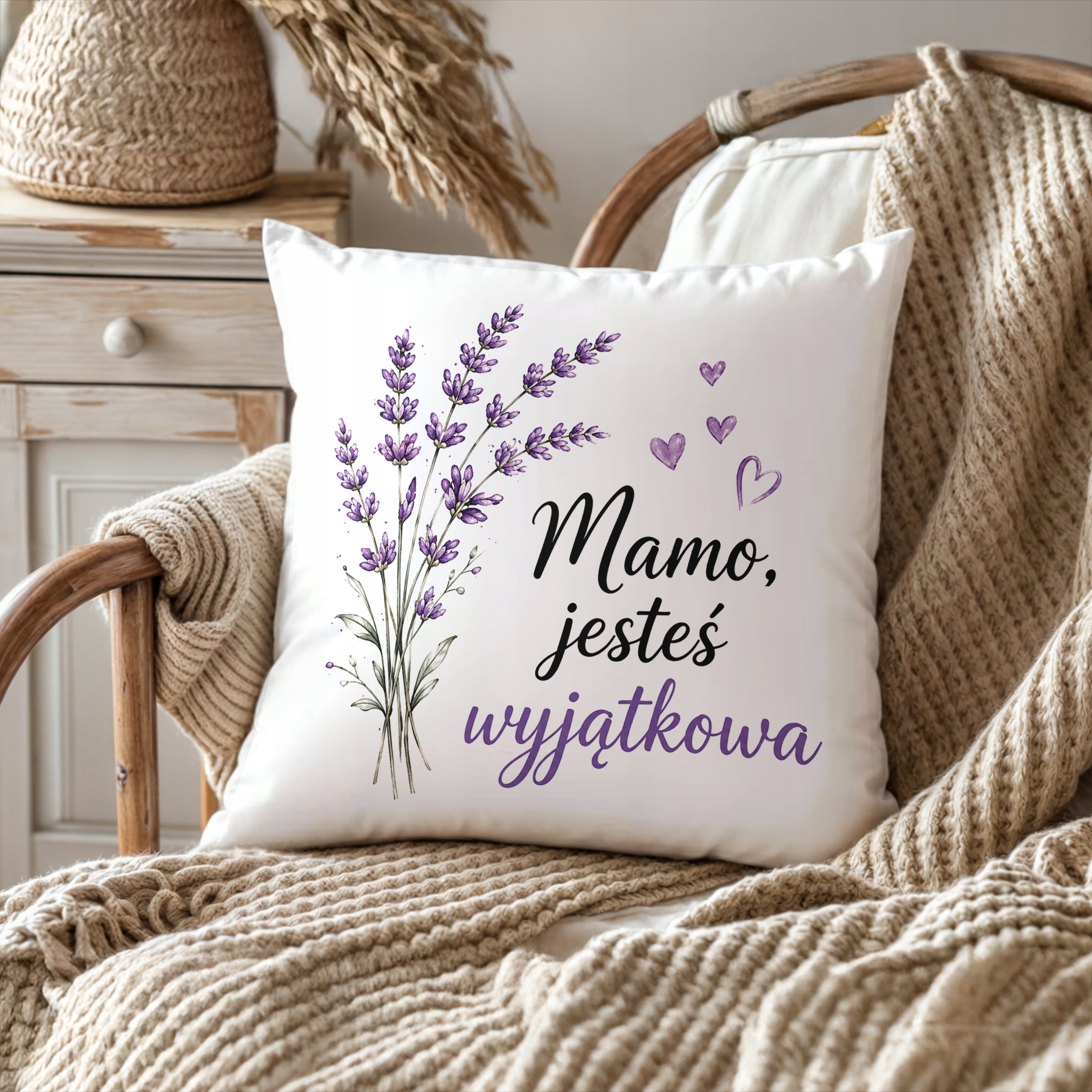 Poduszka dla mamy 38x38cm prezent na Dzień Matki idealny upominek dla mamy
