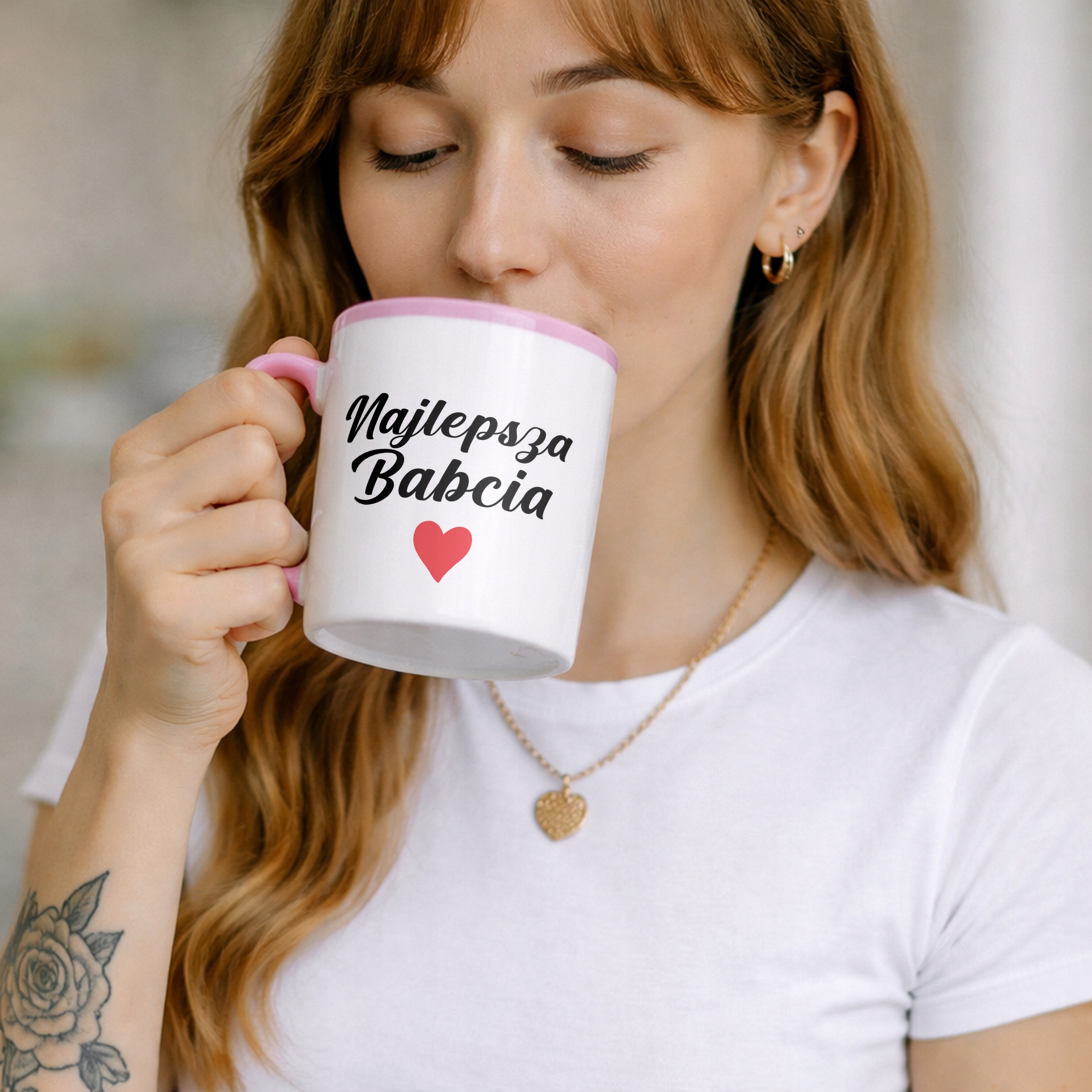 Kubek Różowy Dzień Babci Dla Babci Prezent Upominek