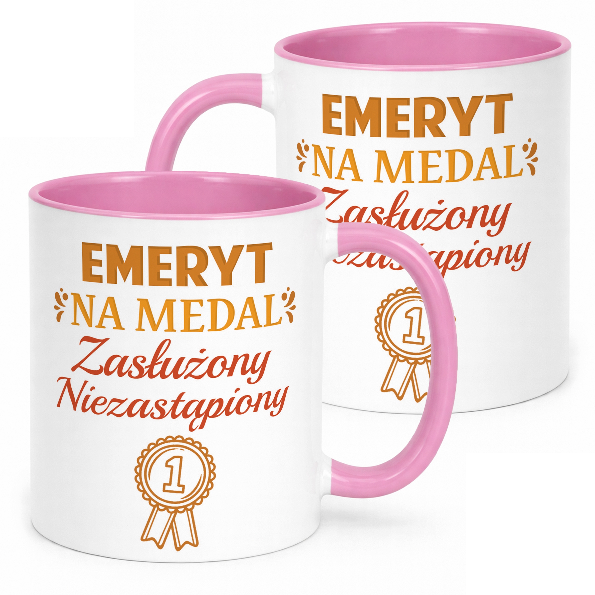 Kubek Różowy z okazji Emerytury Dla Emeryta Prezent Upominek
