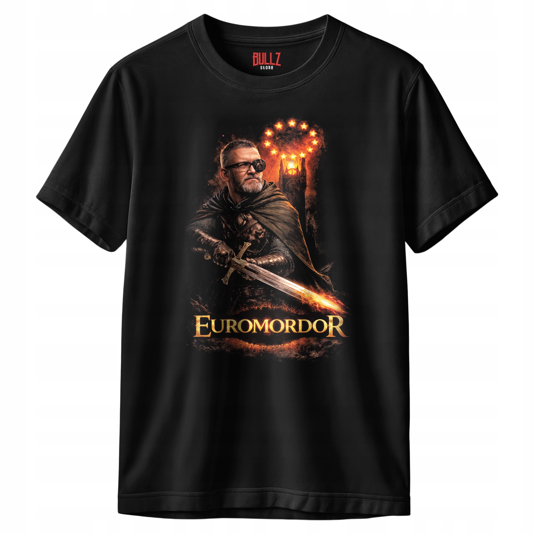 Koszulka czarna męska Grzegorz Braun Euromordor Władca Pierścieni