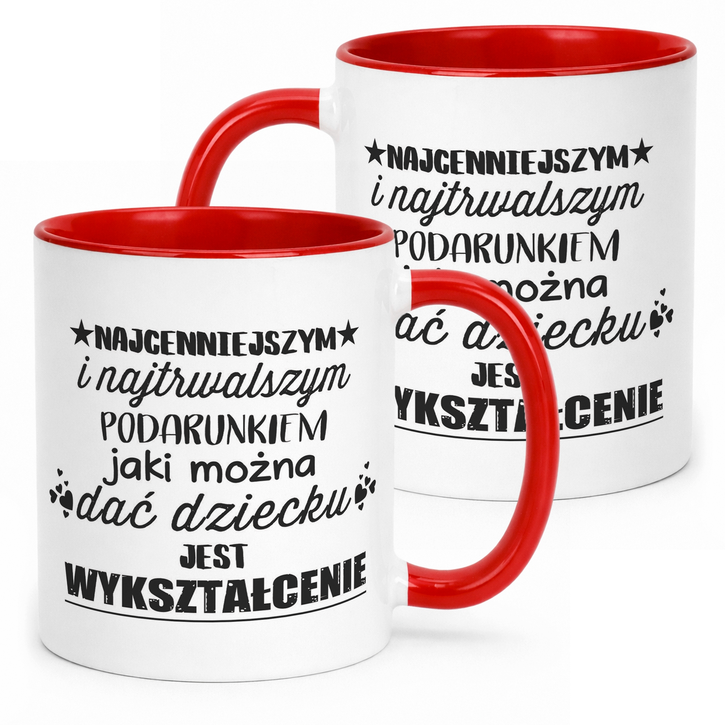 Kubek Czerwony Dla Nauczyciela Nauczycielki Dzień Nauczyciela Prezent