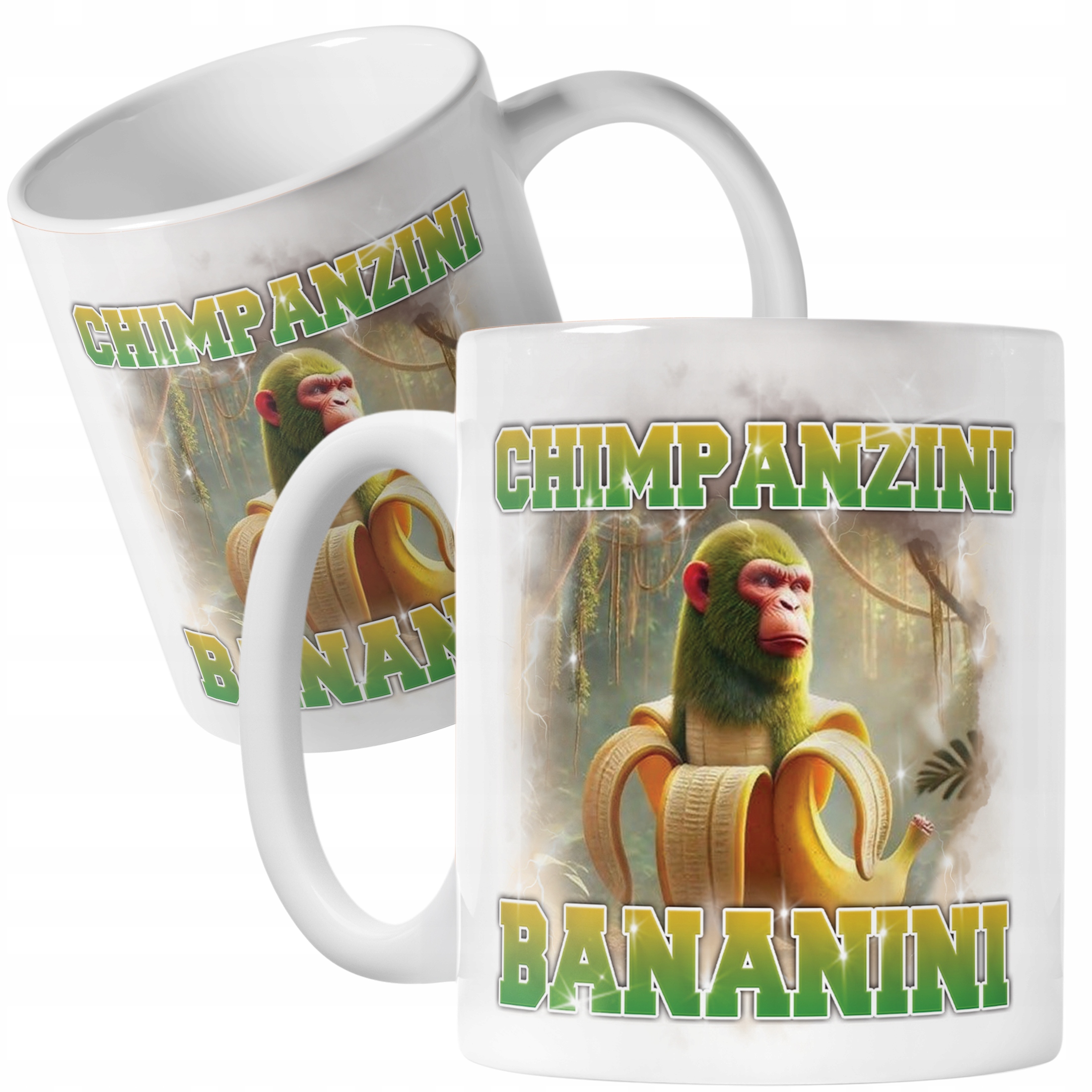 Kubek ceramiczny BRAINROT Chimpanzini Bananini Memy Zabawny TikTok Viral