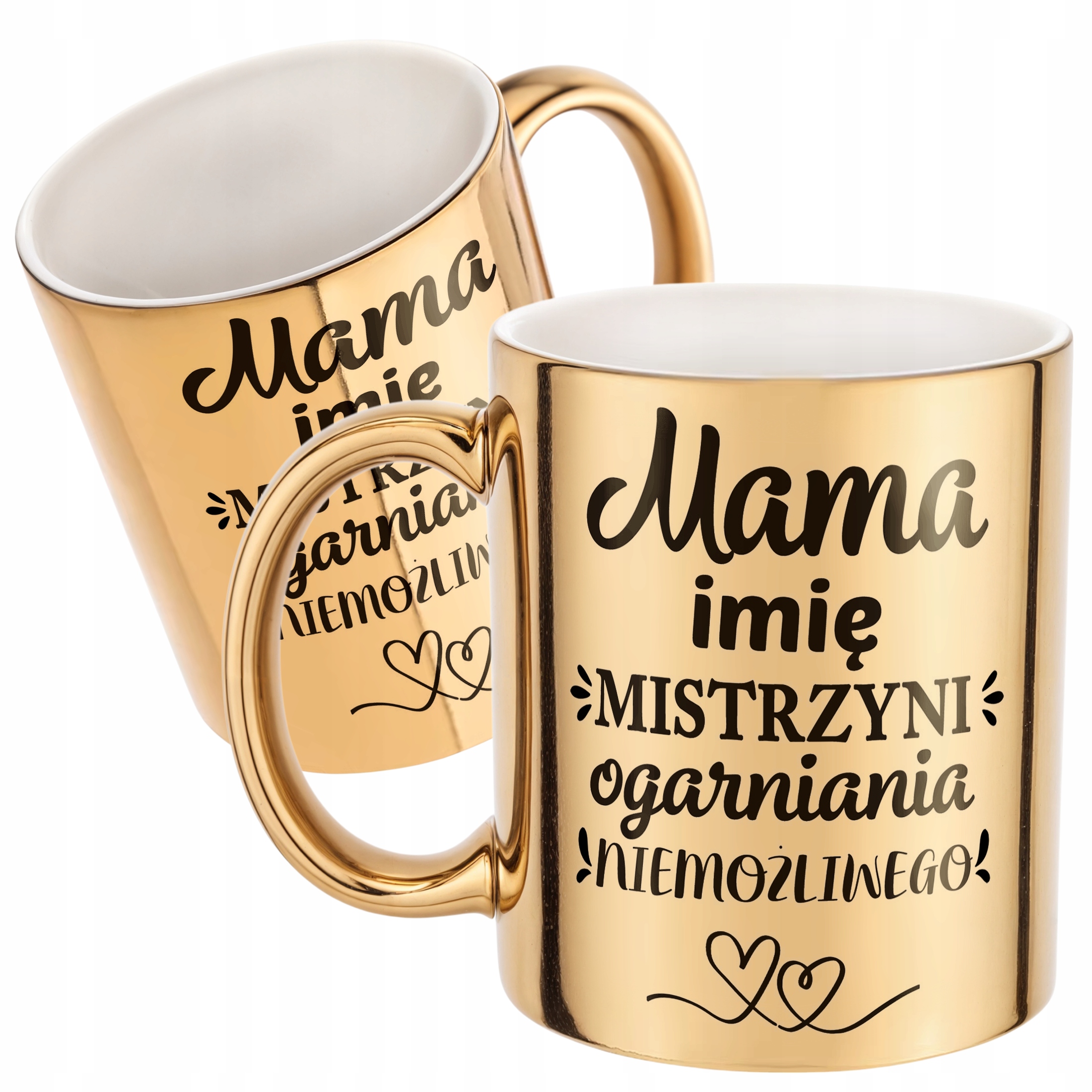 Złoty Kubek ceramiczny Personalizowany Dzień Matki Dla Mamy Prezent