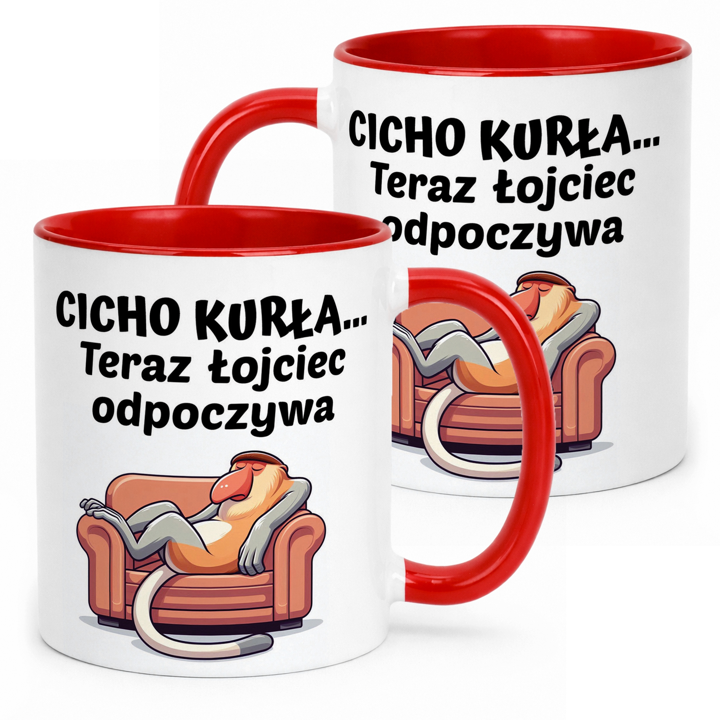 Kubek ceramiczny Dzień Ojca Dla Taty Łojciec Odpoczywa Nosacz Prezent
