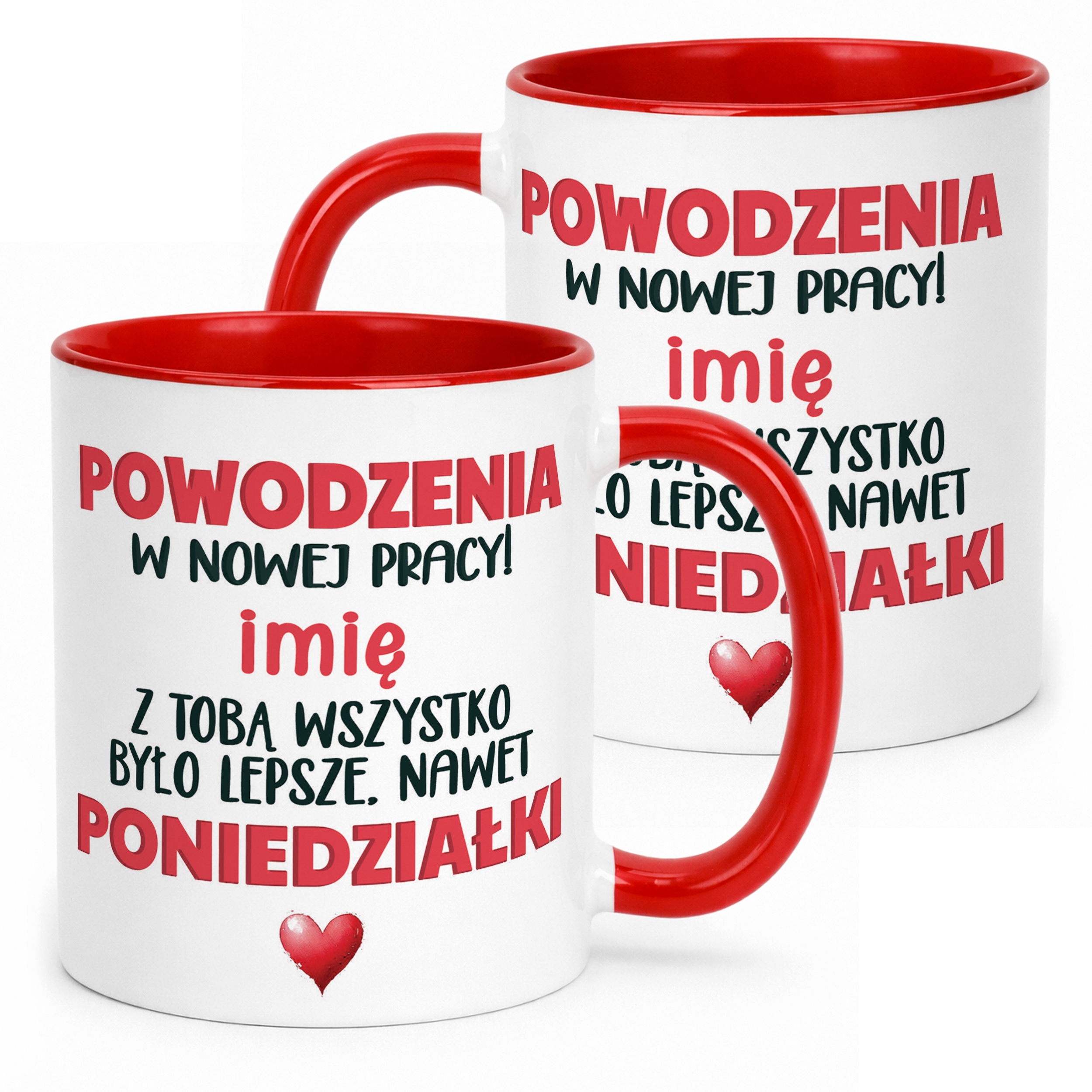 Kubek Czerwony Personalizowany Pożeganie Odejście z Pracy Prezent