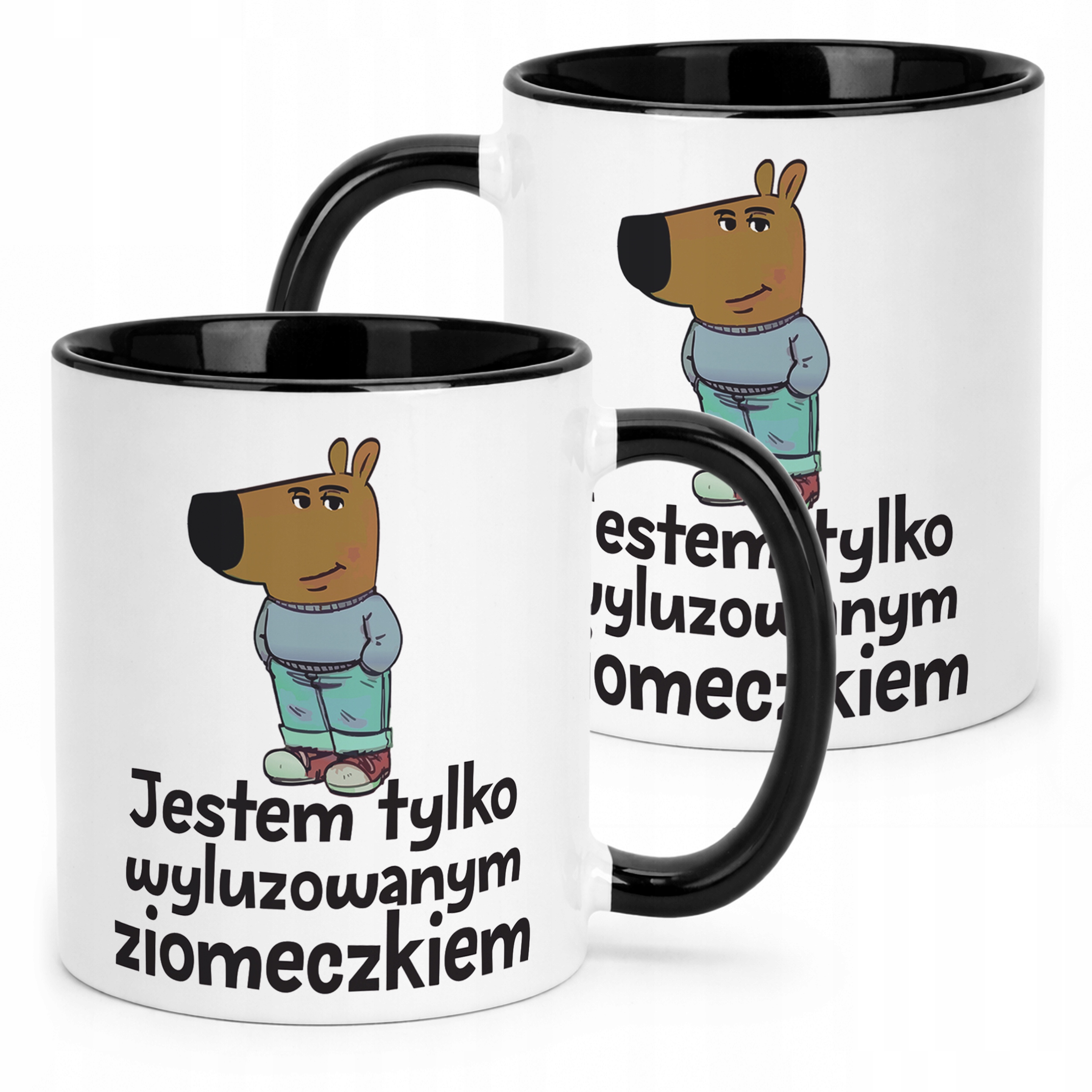 Kubek Czarny Wyluzowany Ziomek Zabawny Prezent Upominek