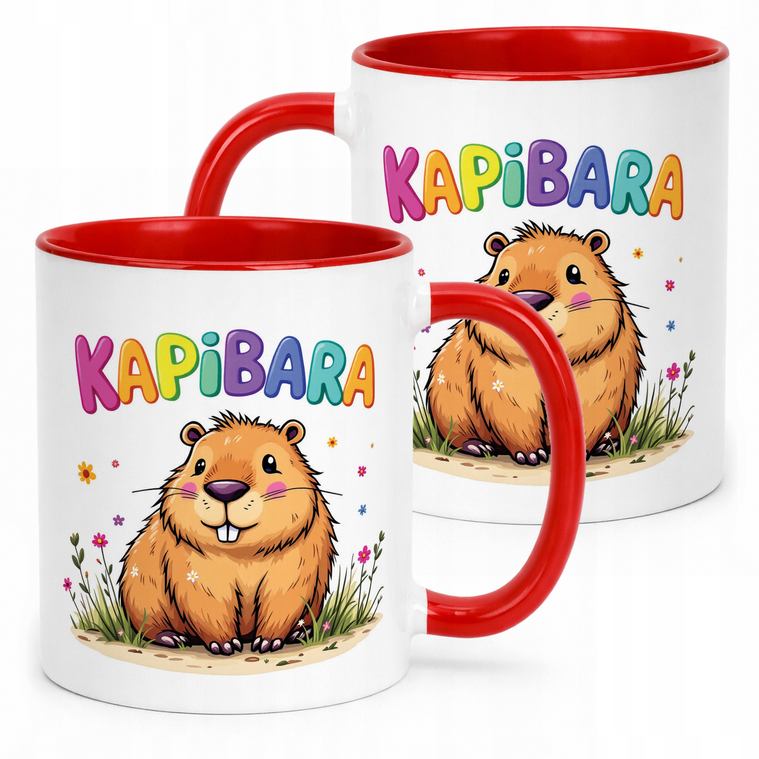 Kubek ceramiczny Kapibara Capybara Zwierzak Słodki Dla Dzieci Prezent