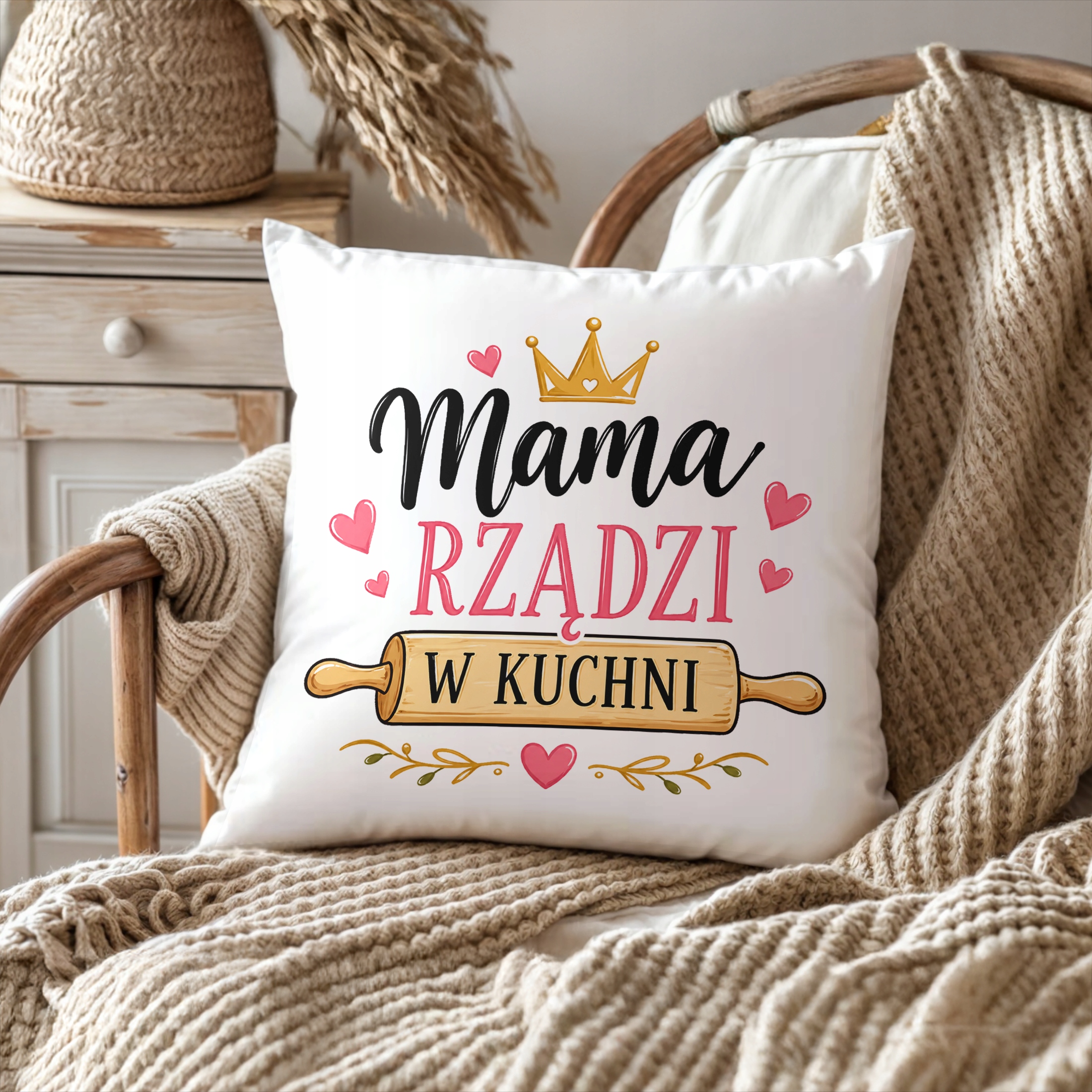 Poduszka 38x38cm prezent dla mamy na Dzień Matki fajny upominek dla mamy