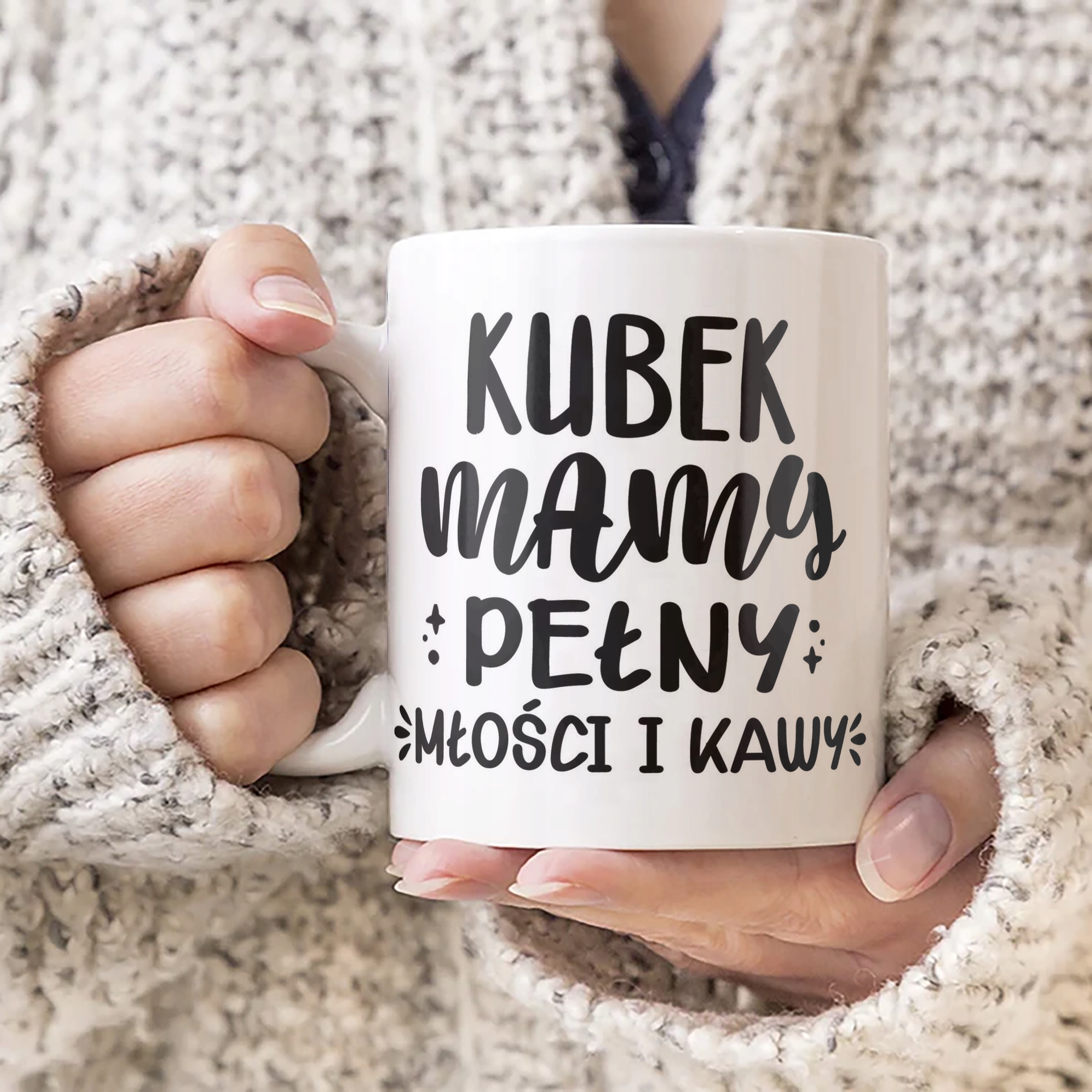 Kubek ceramiczny Dzień Matki Dla Mamy Prezent Kubek Pełny Kawy i Miłości