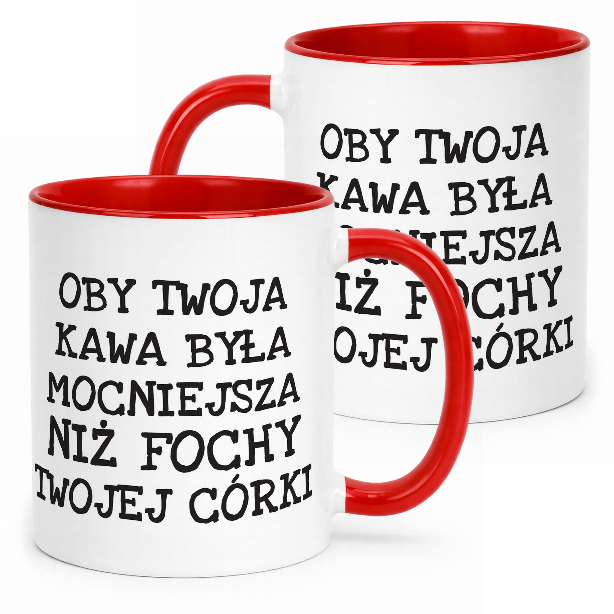 Kubek ceramiczny Oby Twoja Kawa Była Mocniejsza Sarkazm Prezent