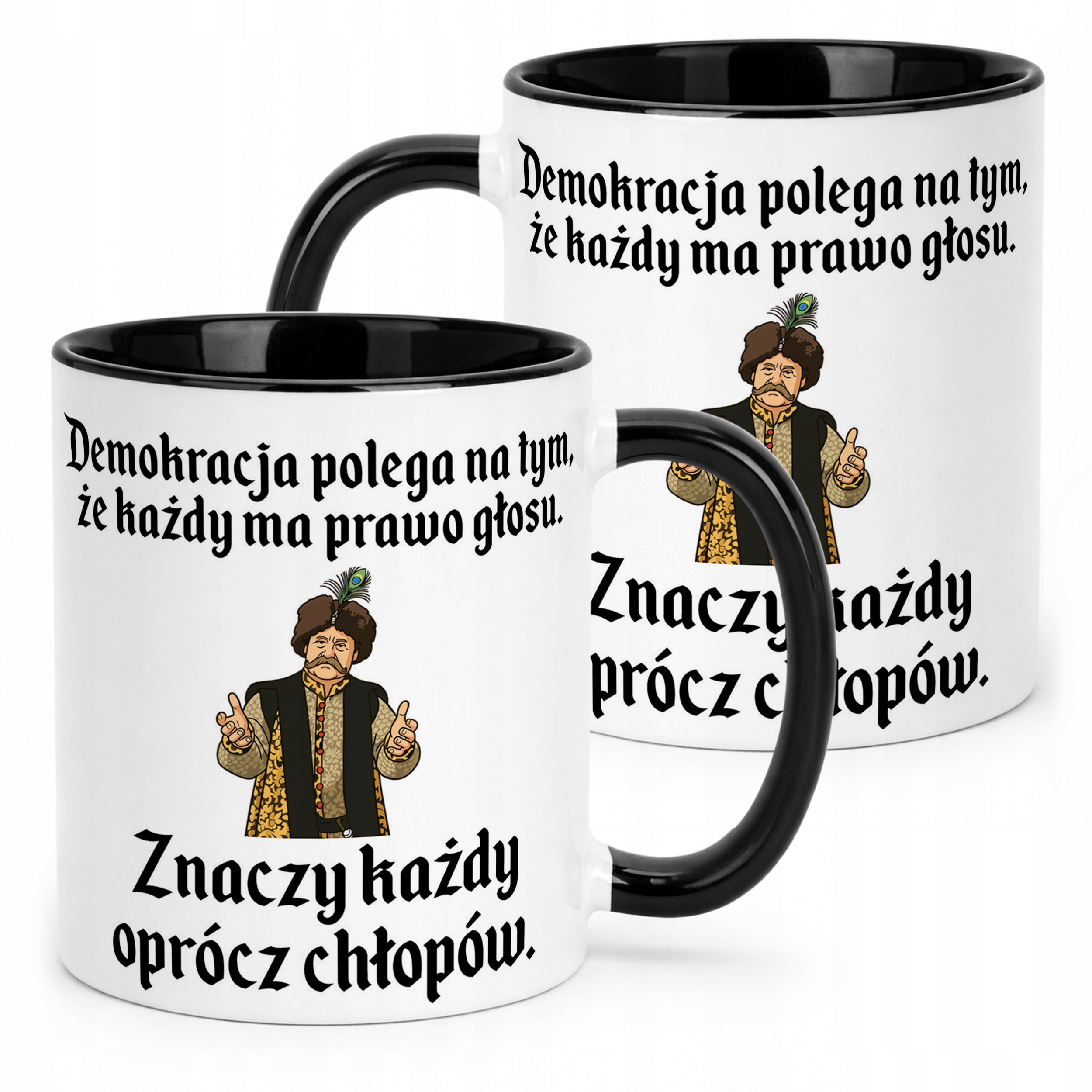 Kubek Czarny 1670 Demokracja Polega Na Tym Jan Paweł Prezent