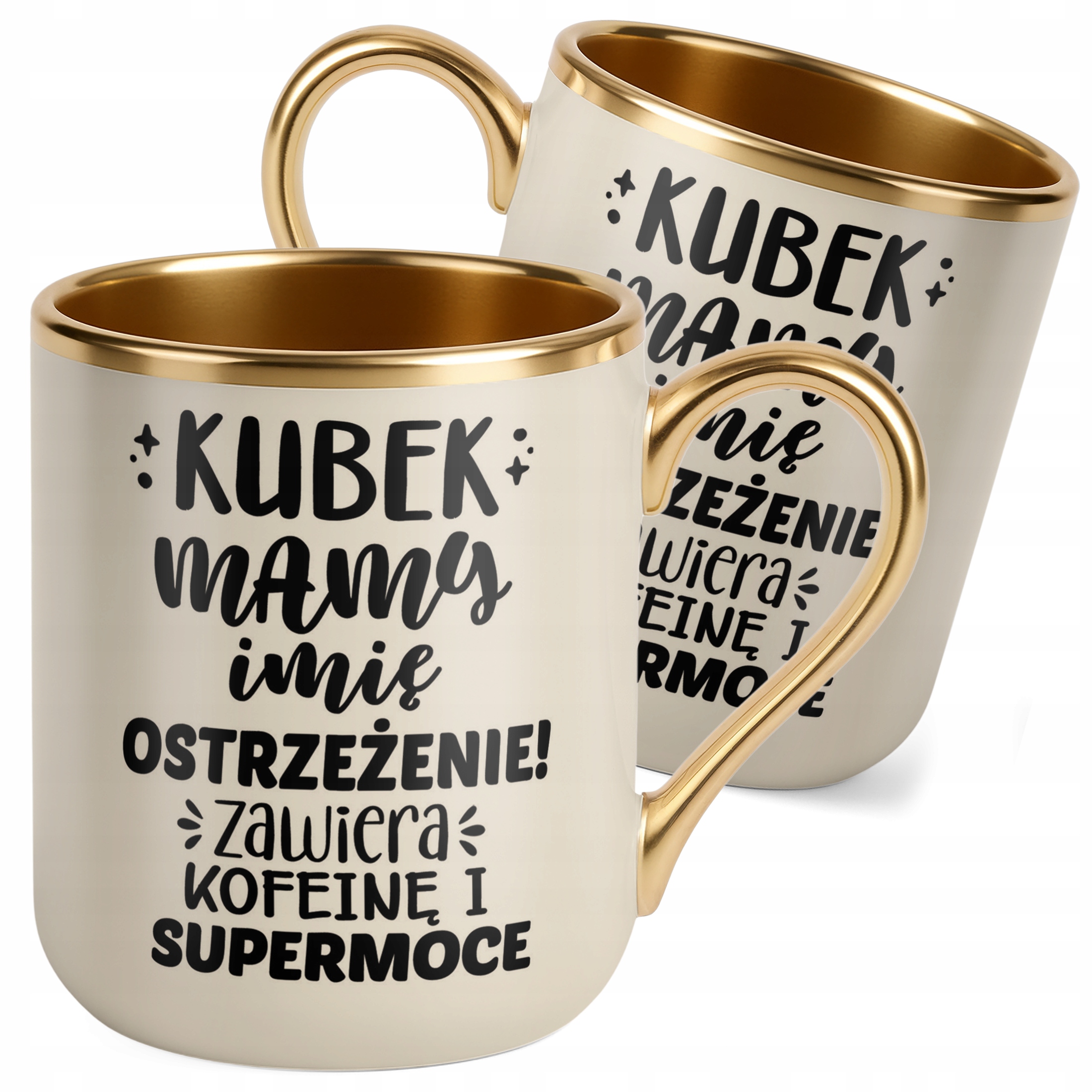 Kubek Premium Złoty Ecru Personalizowany Dzień Matki Dla Mamy