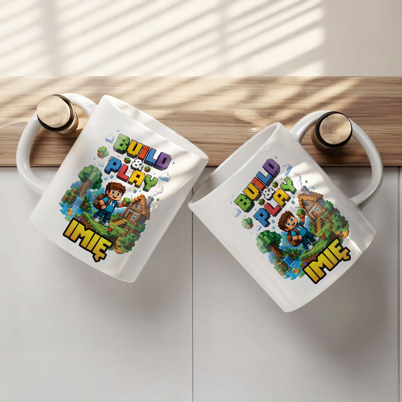 Zestaw Personalizowany Plecak Worek Kubek gra Pixel Quest Prezent