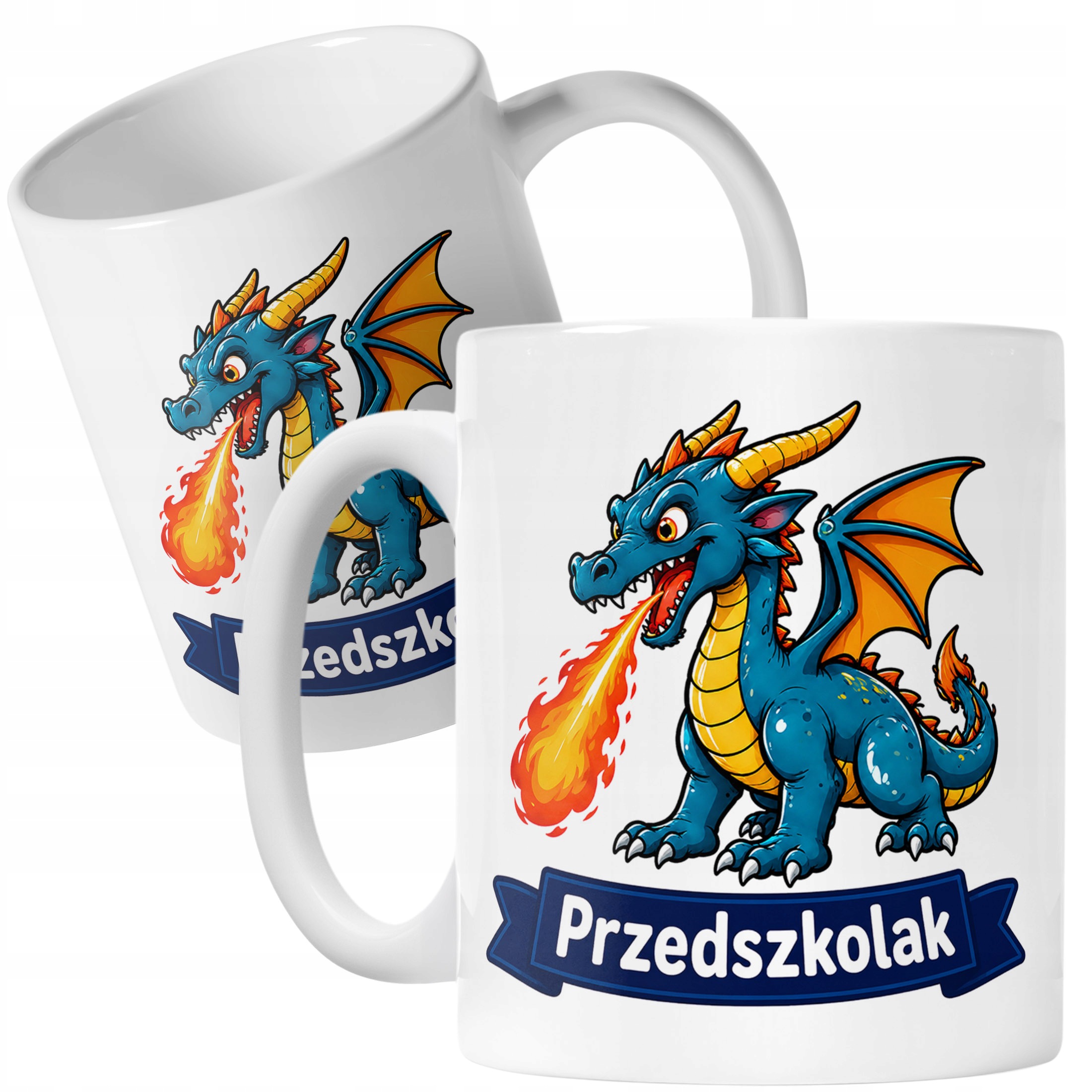 Biały Kubek z nadrukiem Przedszkolak Szkoła Dla Dzieci Prezent