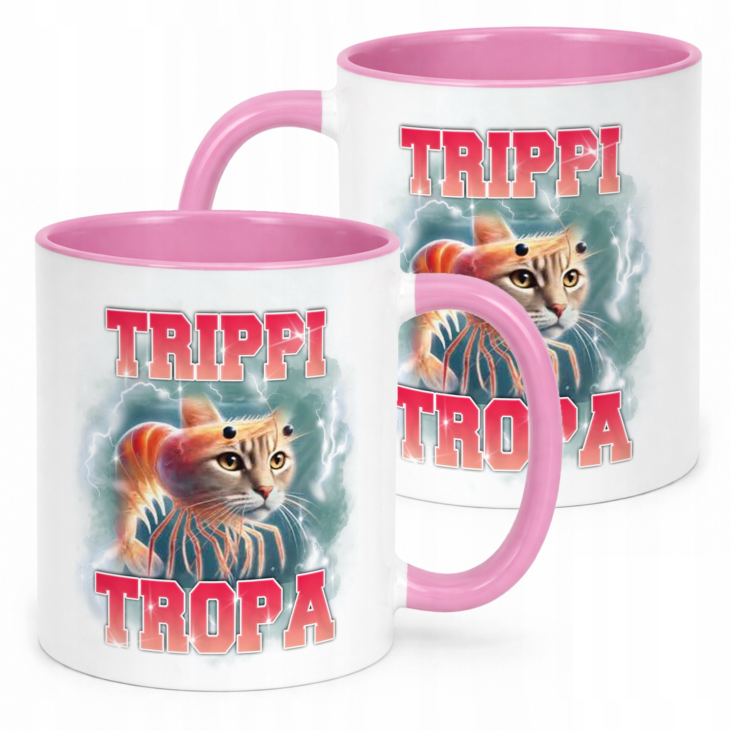 Kubek Różowy BRAINROT Trippi Troppi Memy Zabawny TikTok Viral