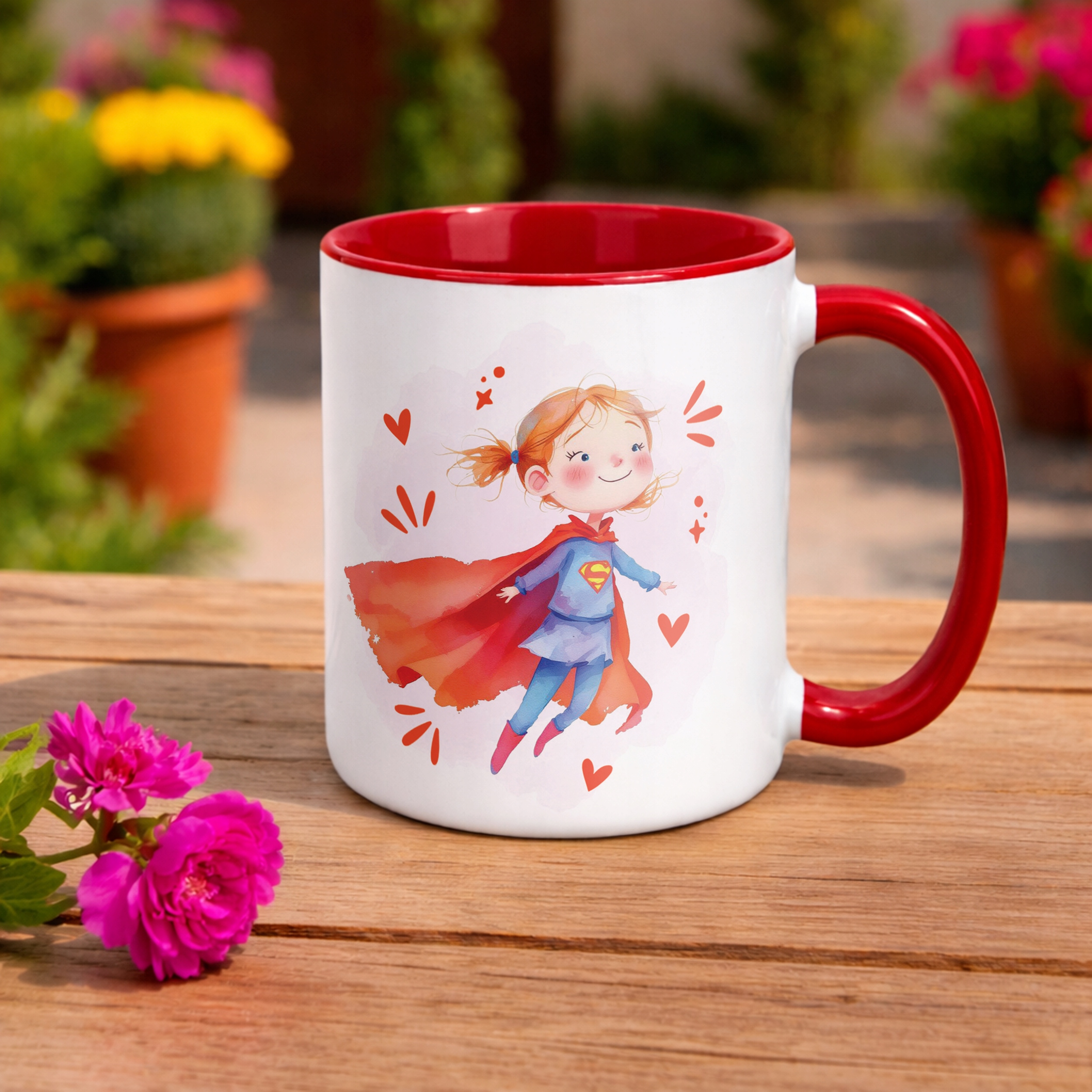 Kubek Czerwony Personalizowany Dzień Kobiet Dla Dziewczynki Prezent