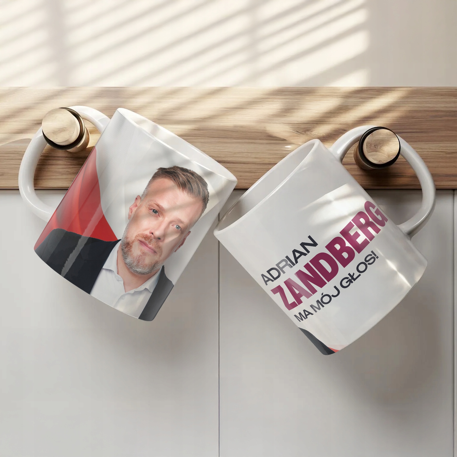 Kubek ceramiczny Adrian Zandberg Ma Mój Głos #Zandberg2025 Razem