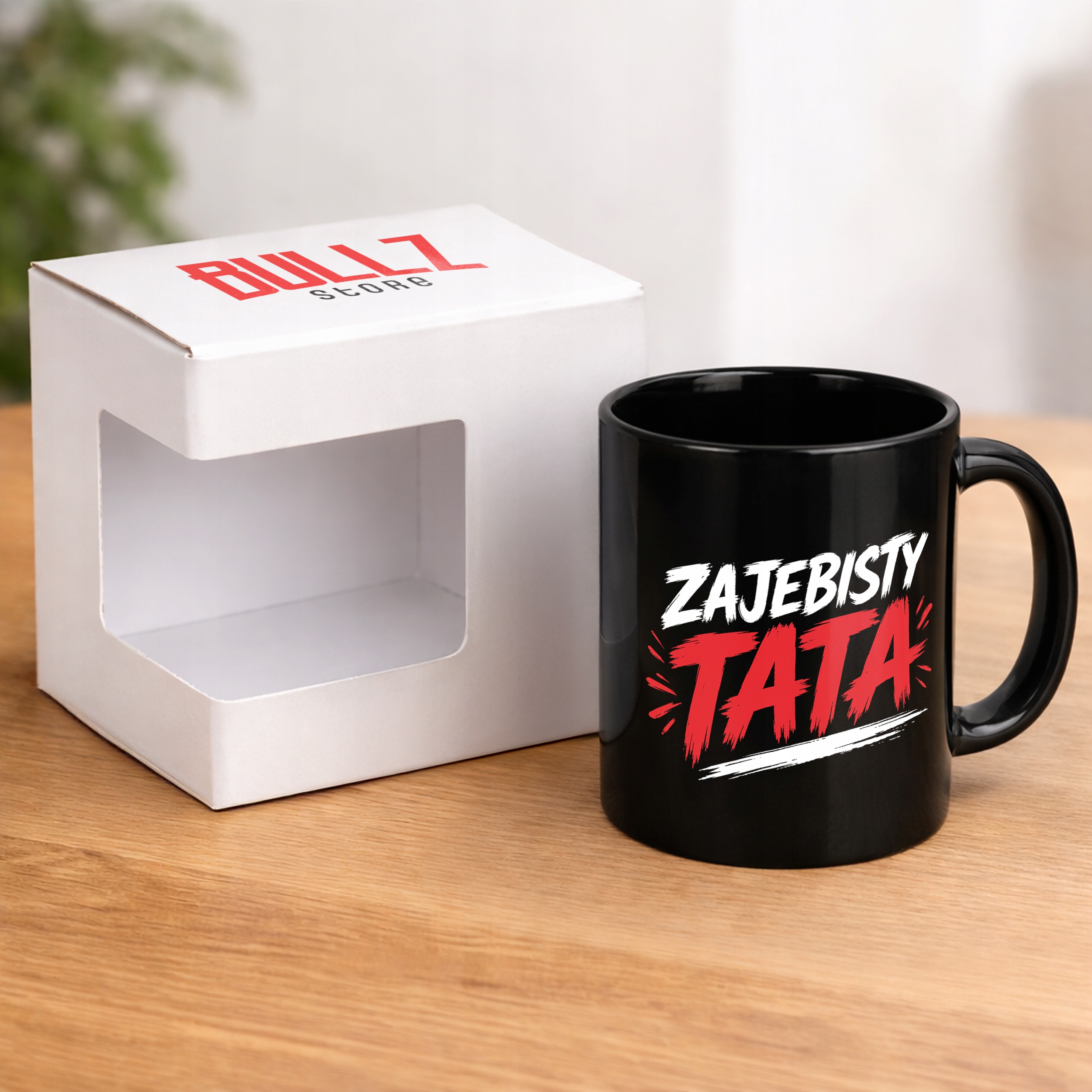 Kubek czarny dla taty prezent na Dzień Ojca praktyczny upominek dla tatusia