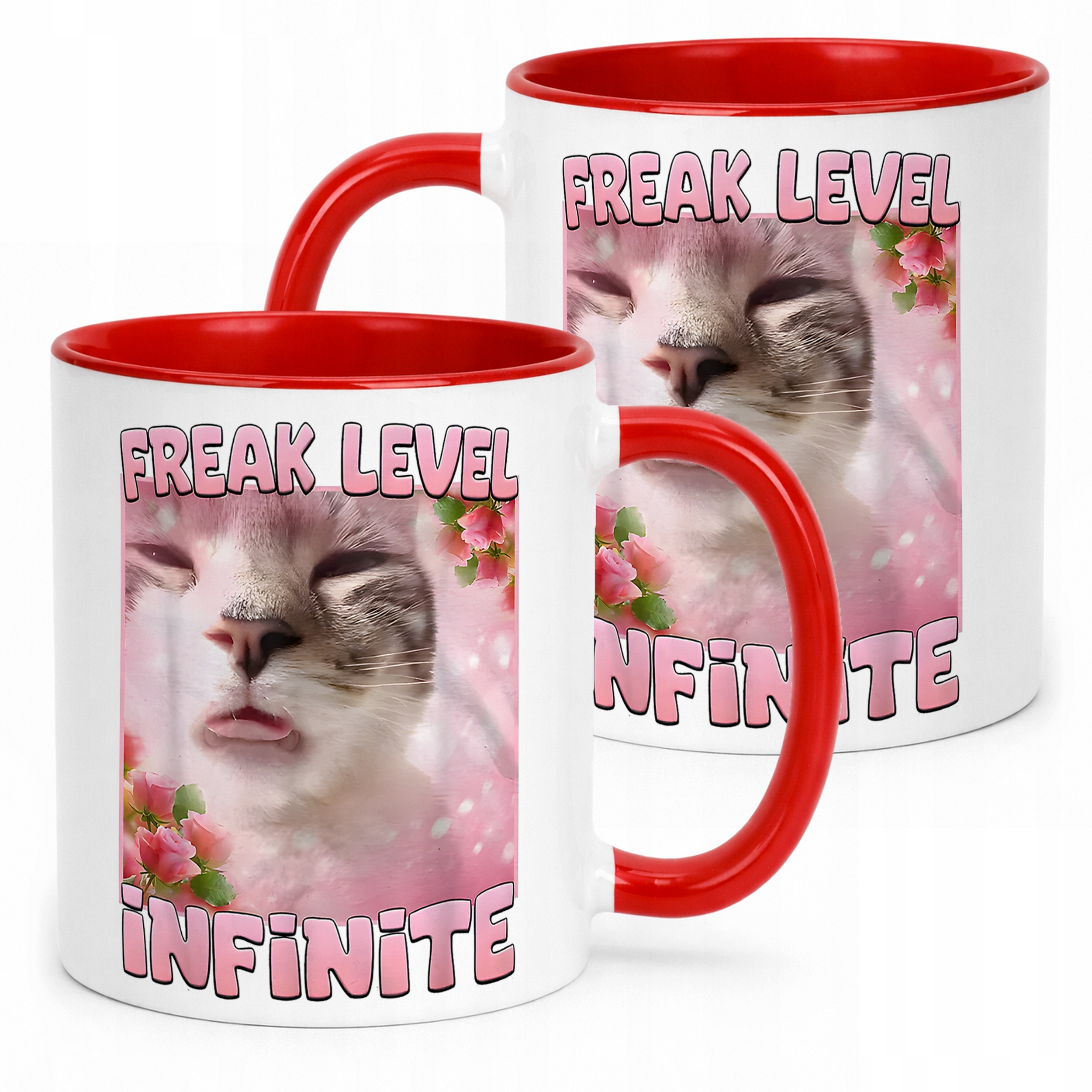 Kubek ceramiczny Freak Level Infinite viral tiktok mem