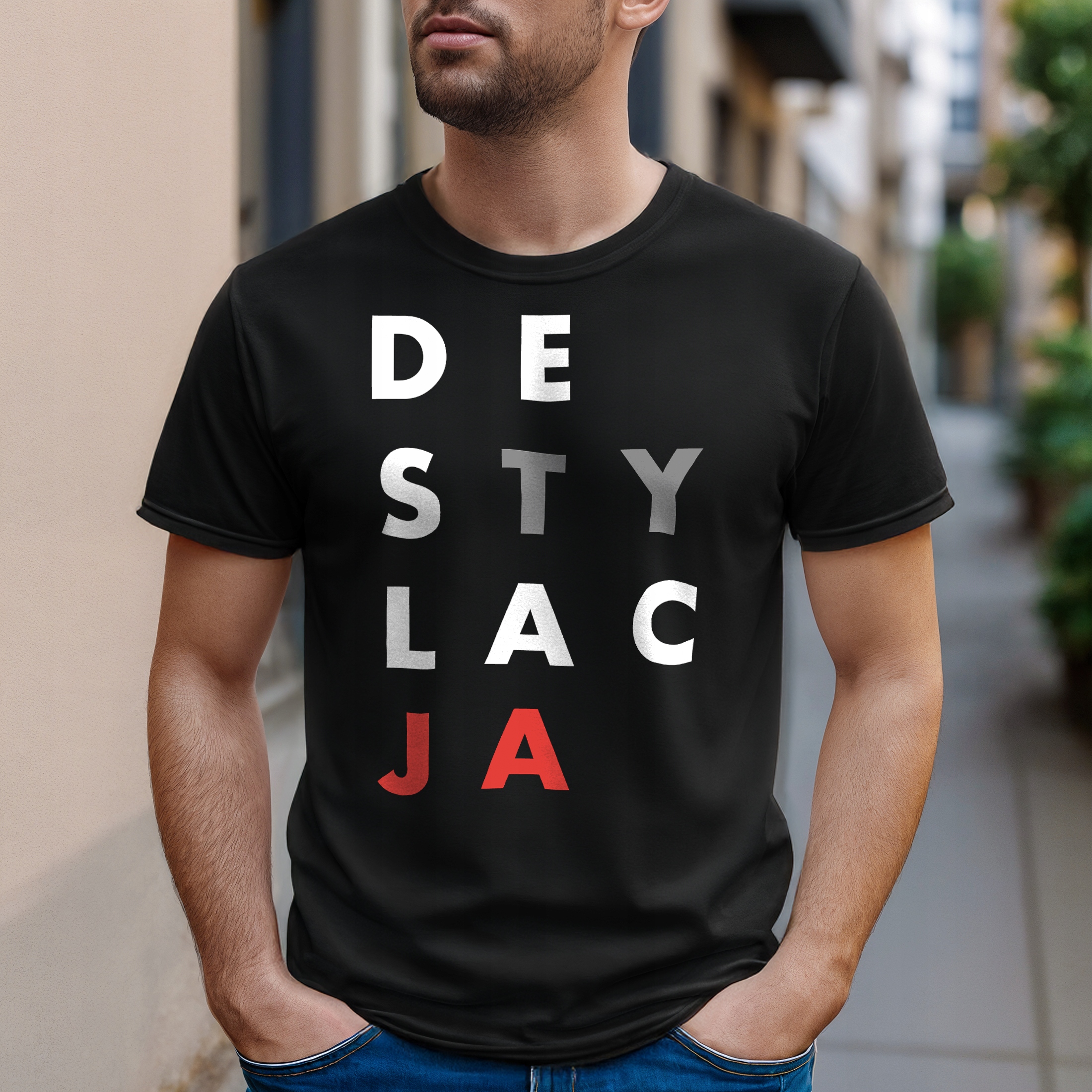 Koszulka czarna męska Destylacja Zabawny Prezent Upominek