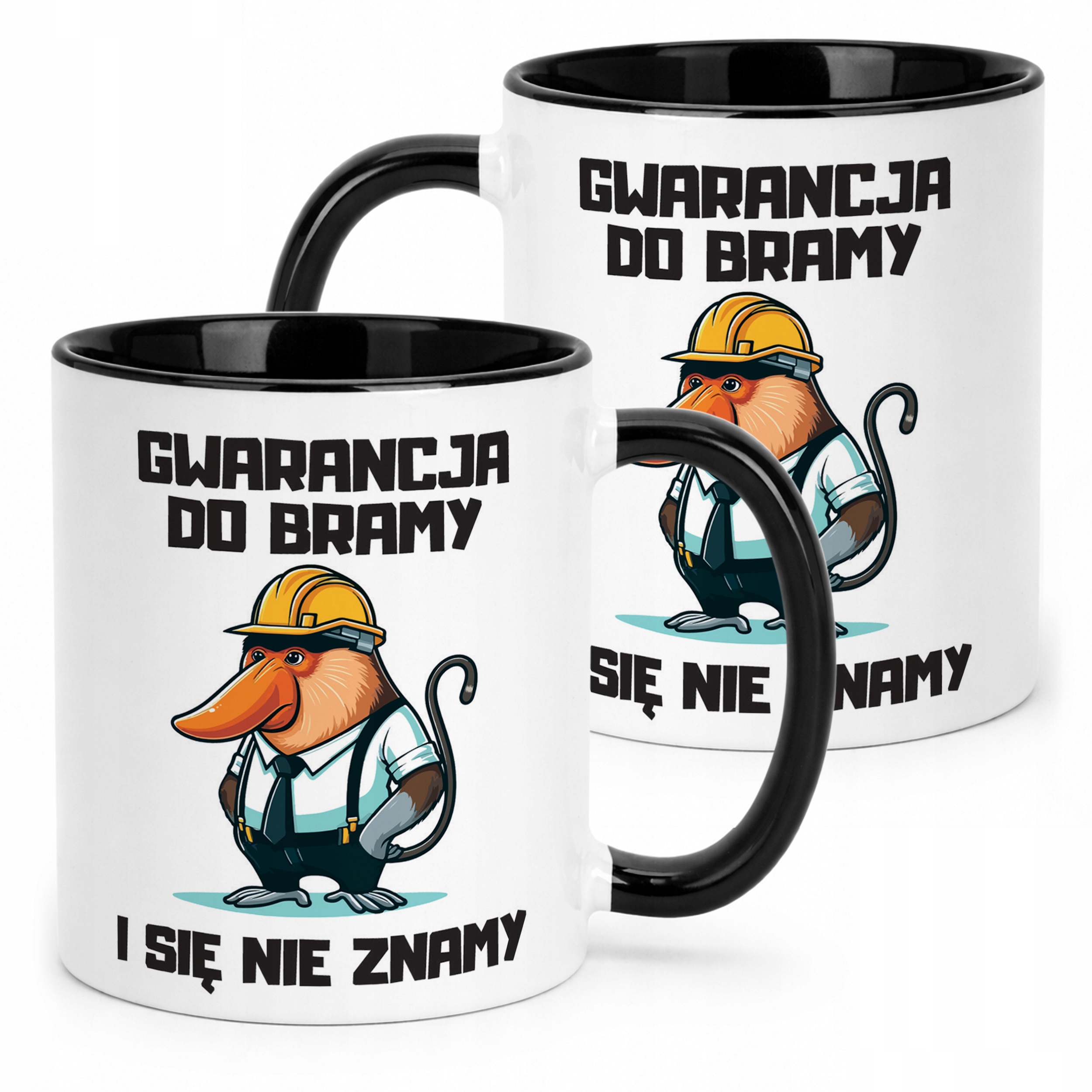 Kubek Czarny Janusz Nosacz Do Pracy Zabawny Prezent Upominek