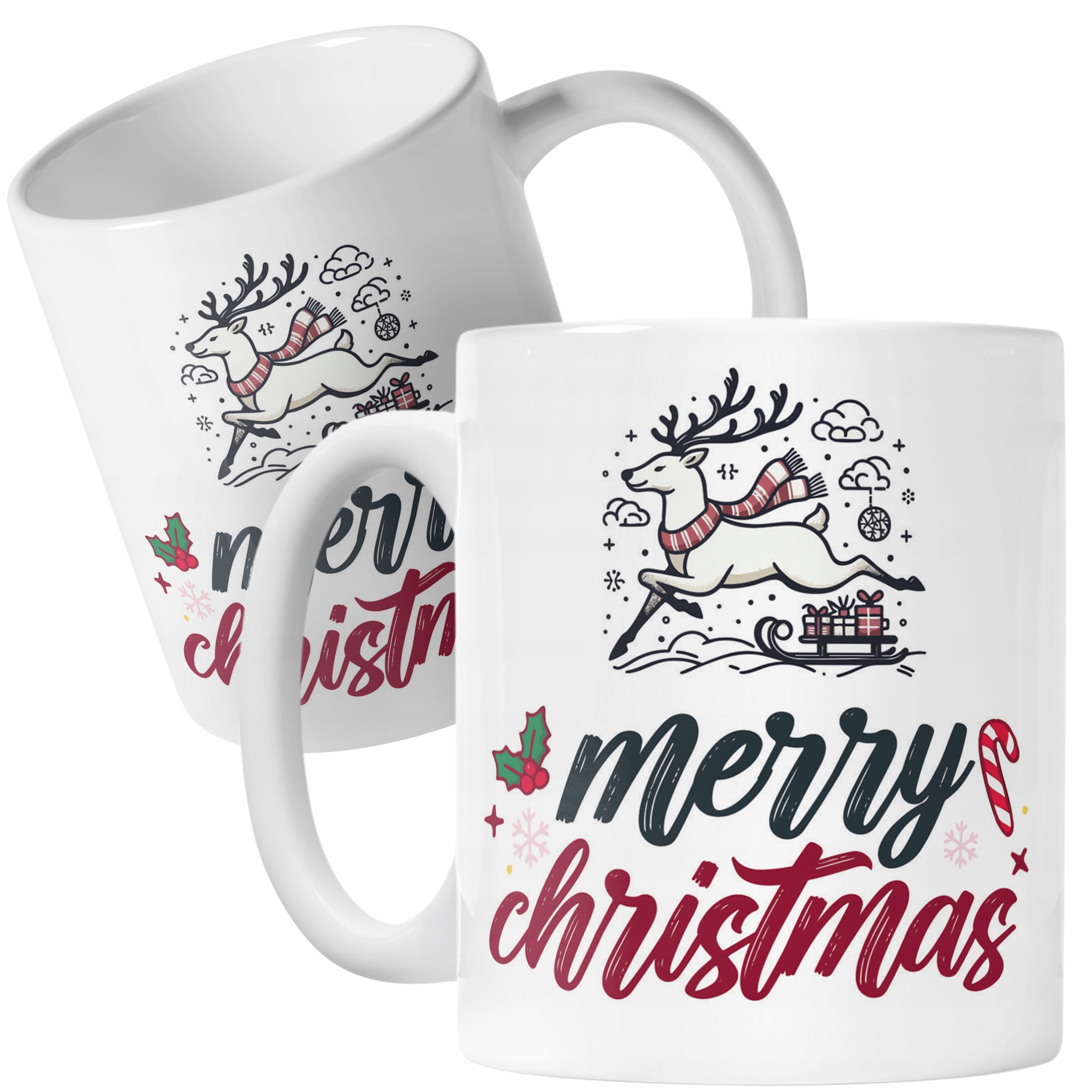 Kubek Ceramiczny Świąteczny Merry Christmas Boże Narodzenie Prezent