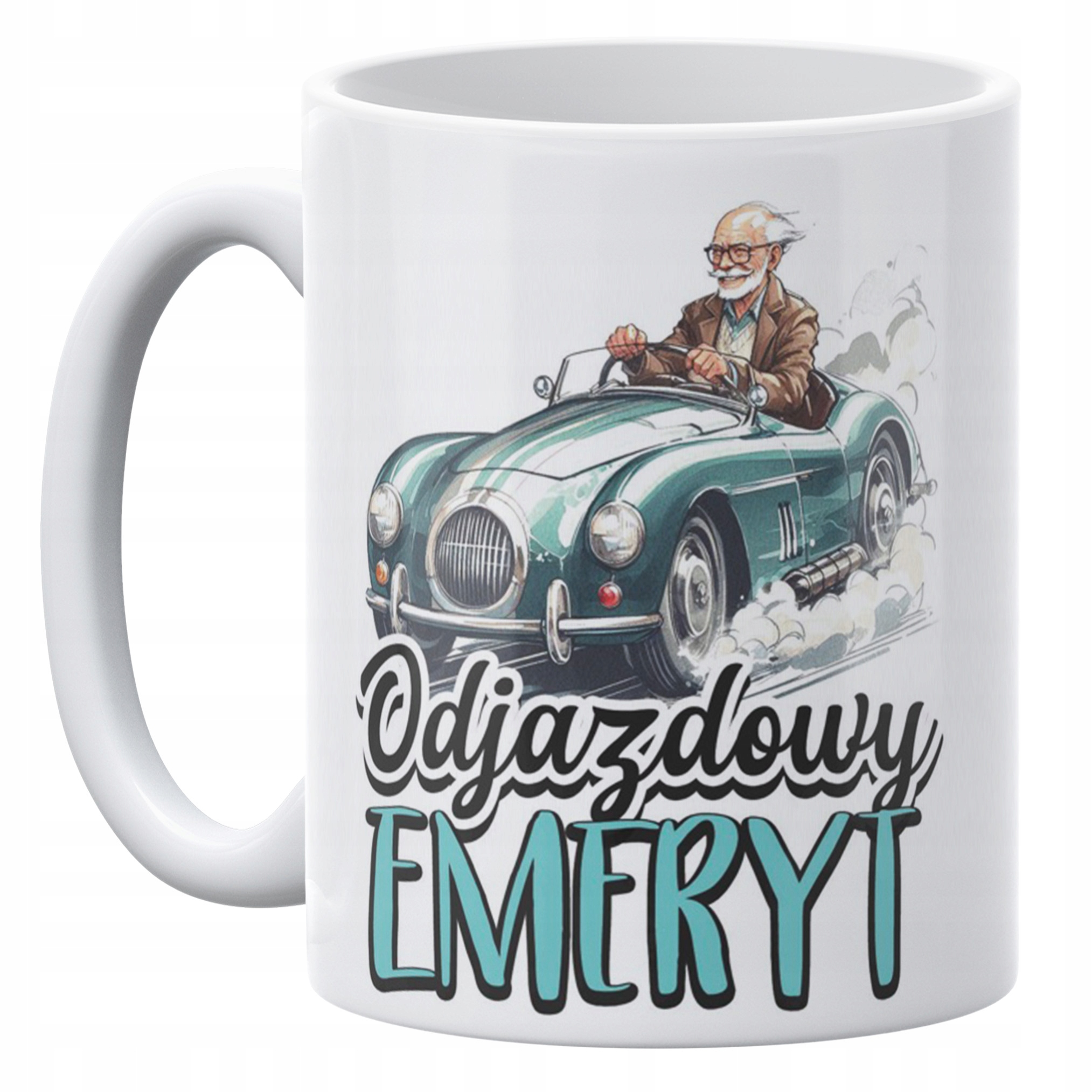Zestaw Kubek + Poduszka 38×38 cm Emerytura Dla Emeryta Z Okazji Emerytury