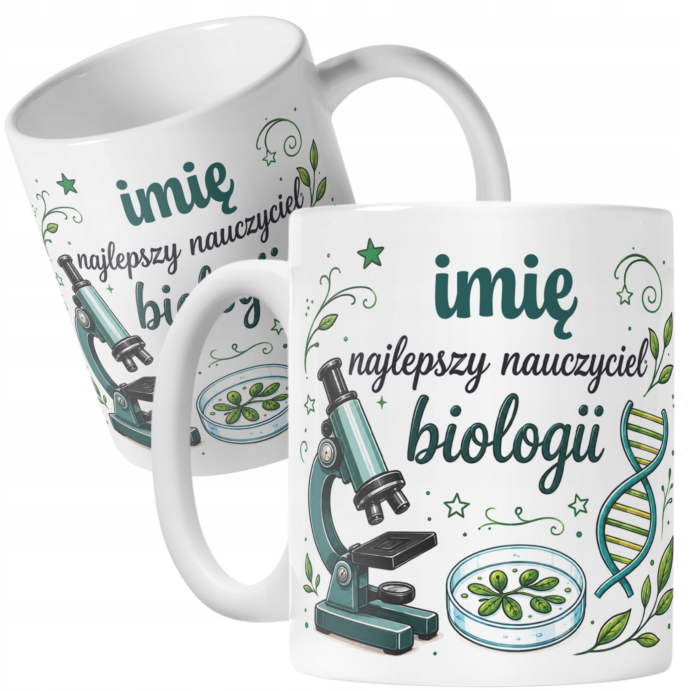 Kubek z Imieniem Dzień Nauczyciela Zakończenie Roku Biologia Prezent