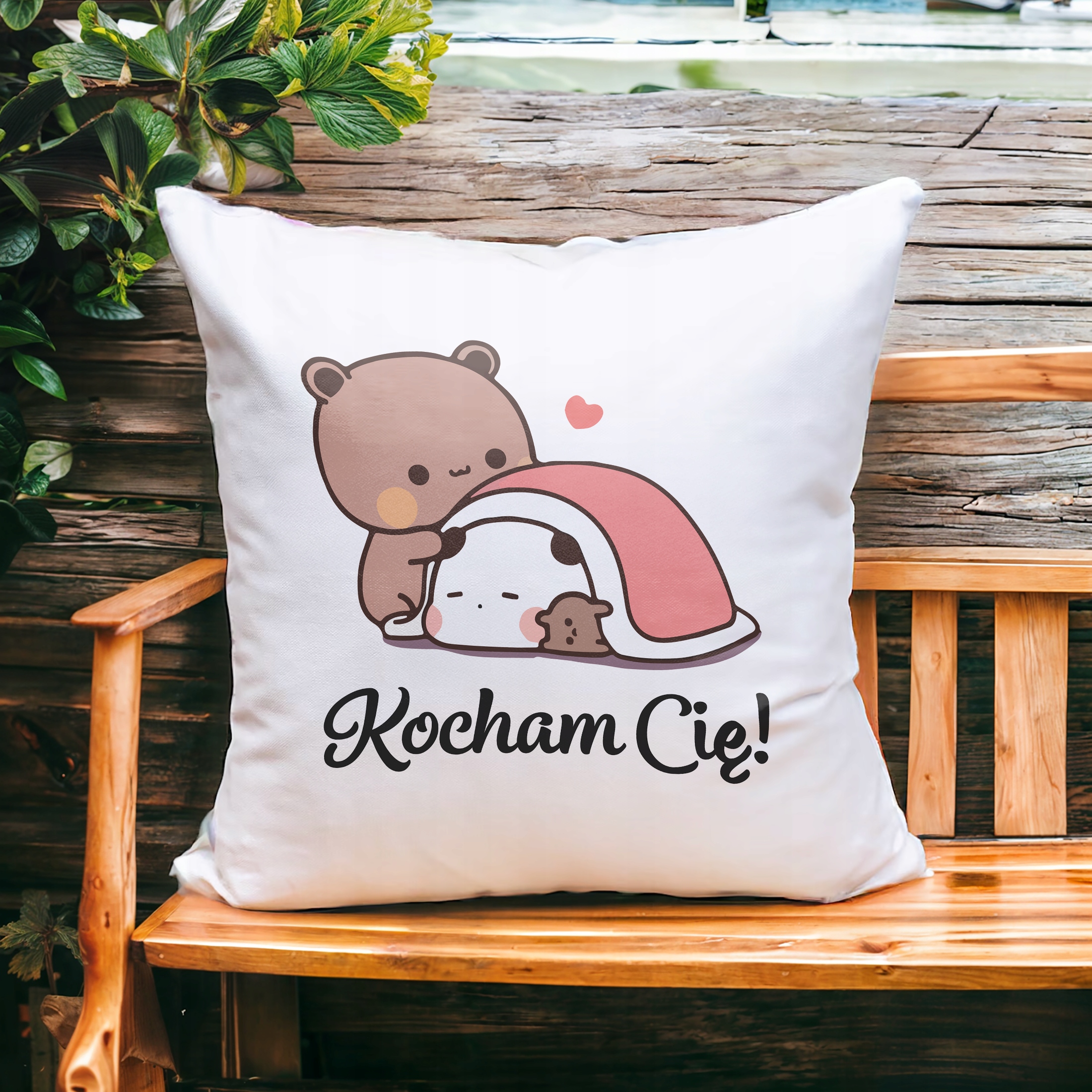 Poduszka 38x38cm Z okazji Walentynek Bubu i Dudu Kocham Cię Prezent